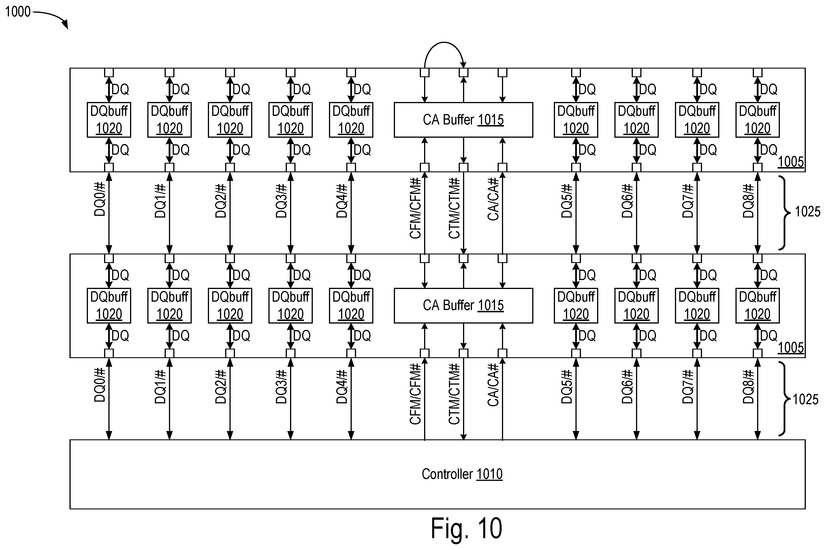 Patent US12586617 Figure 9 – Memory module and system supporting parallel and serial access modes