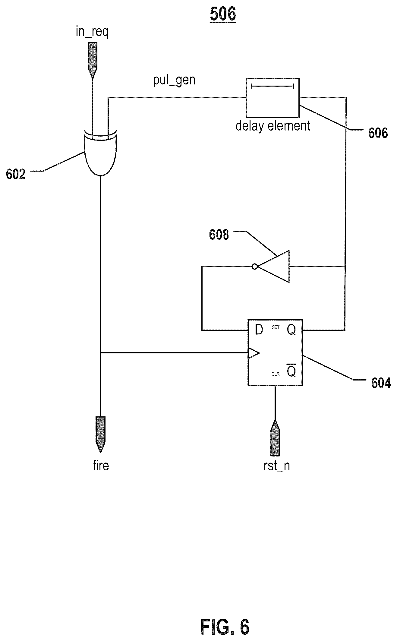 Patent US12586620 Figure 7 – Memory device including sub-control circuit with asynchronous control logic