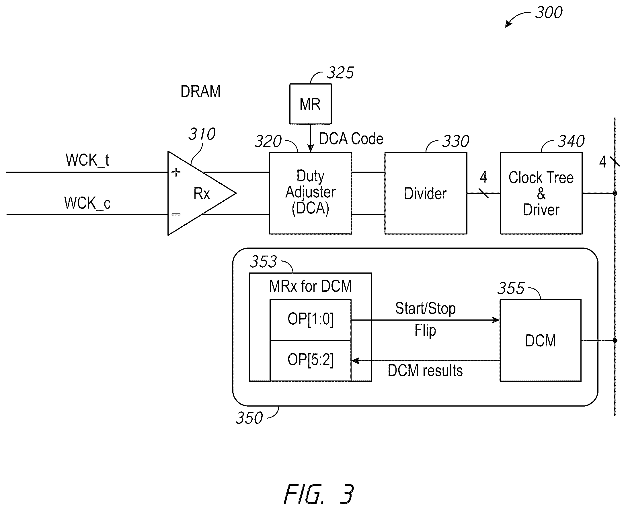 Patent US12586621 Figure 3 – Apparatuses and methods for setting a duty cycle adjuster for improving clock duty cycle