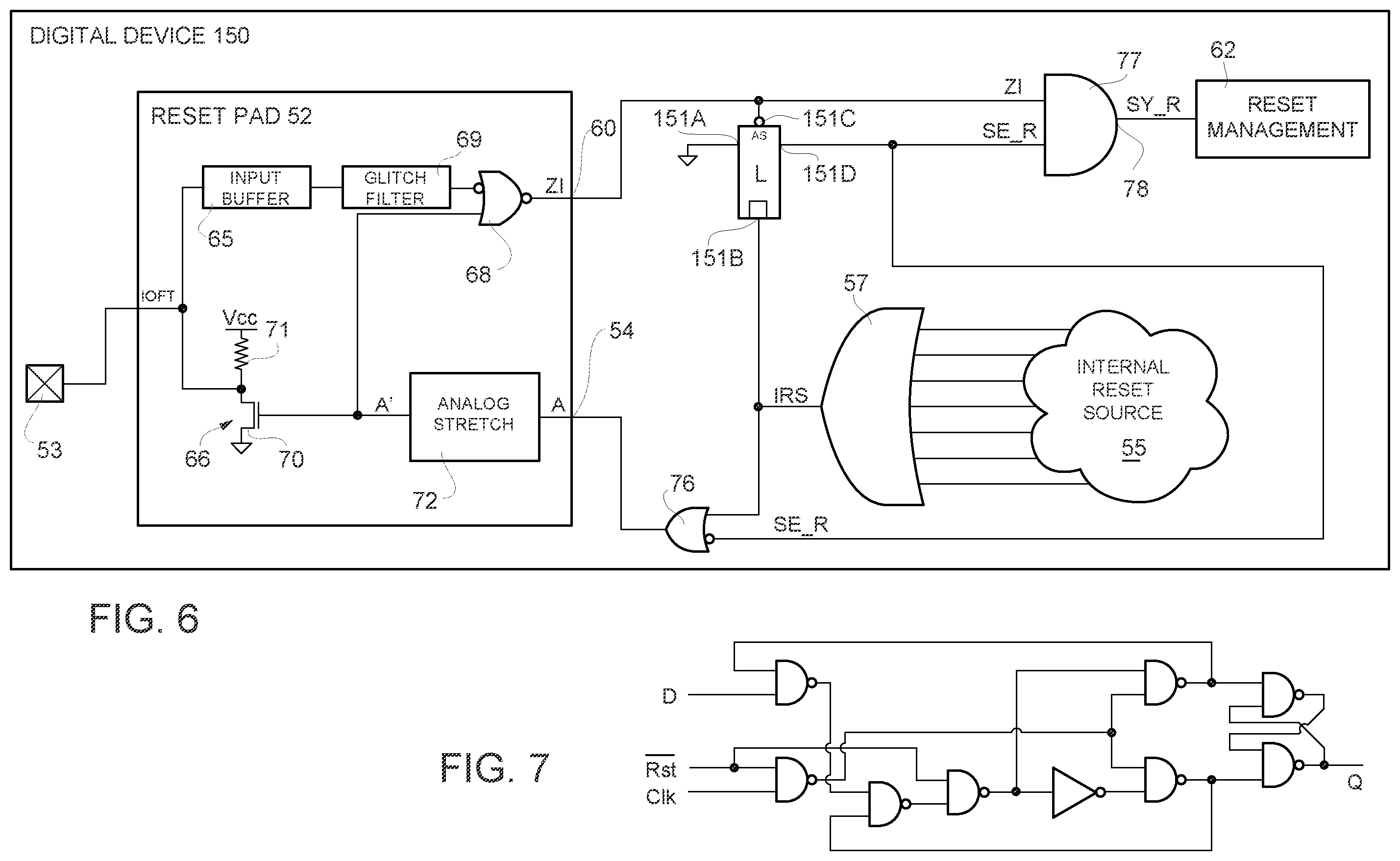 Patent US12586622 Figure 6 – Digital device having a reset pad circuit that may be subject to hacker attack