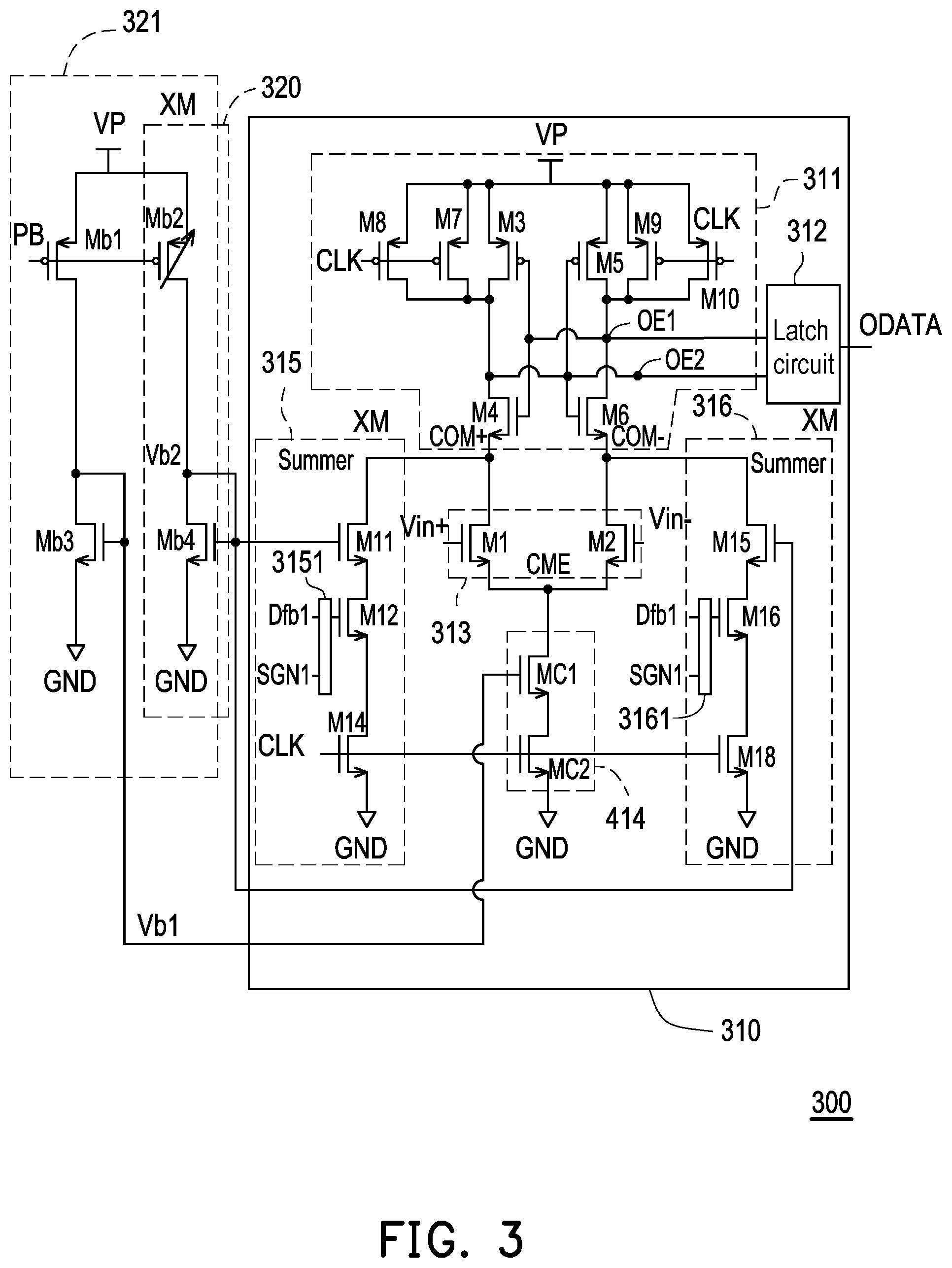 Patent US12586632 Figure 3 – Signal receiver, data receiver and data latch thereof
