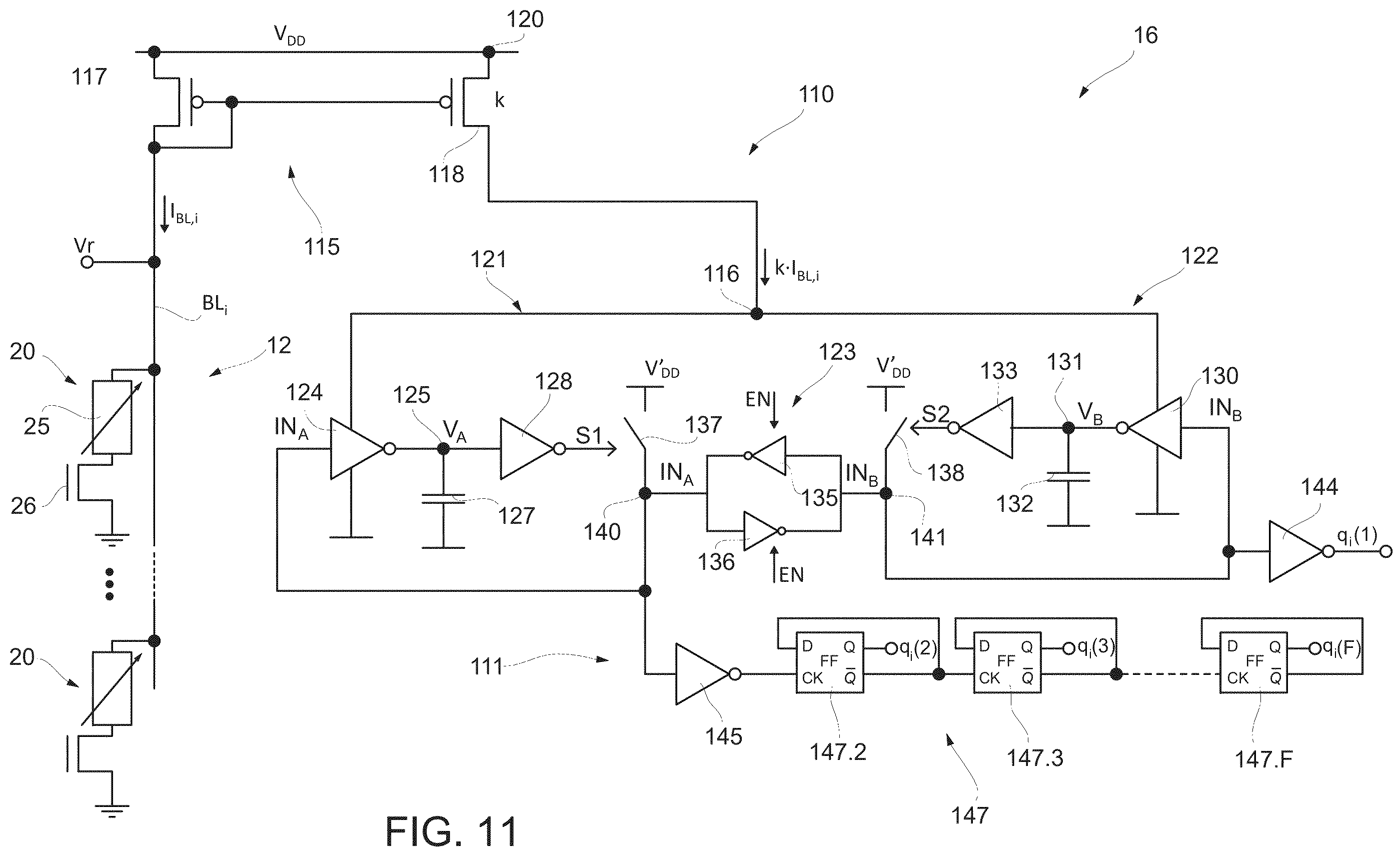Patent US12586637 Figure 8 – In-memory computation device for performing a signed MAC operation