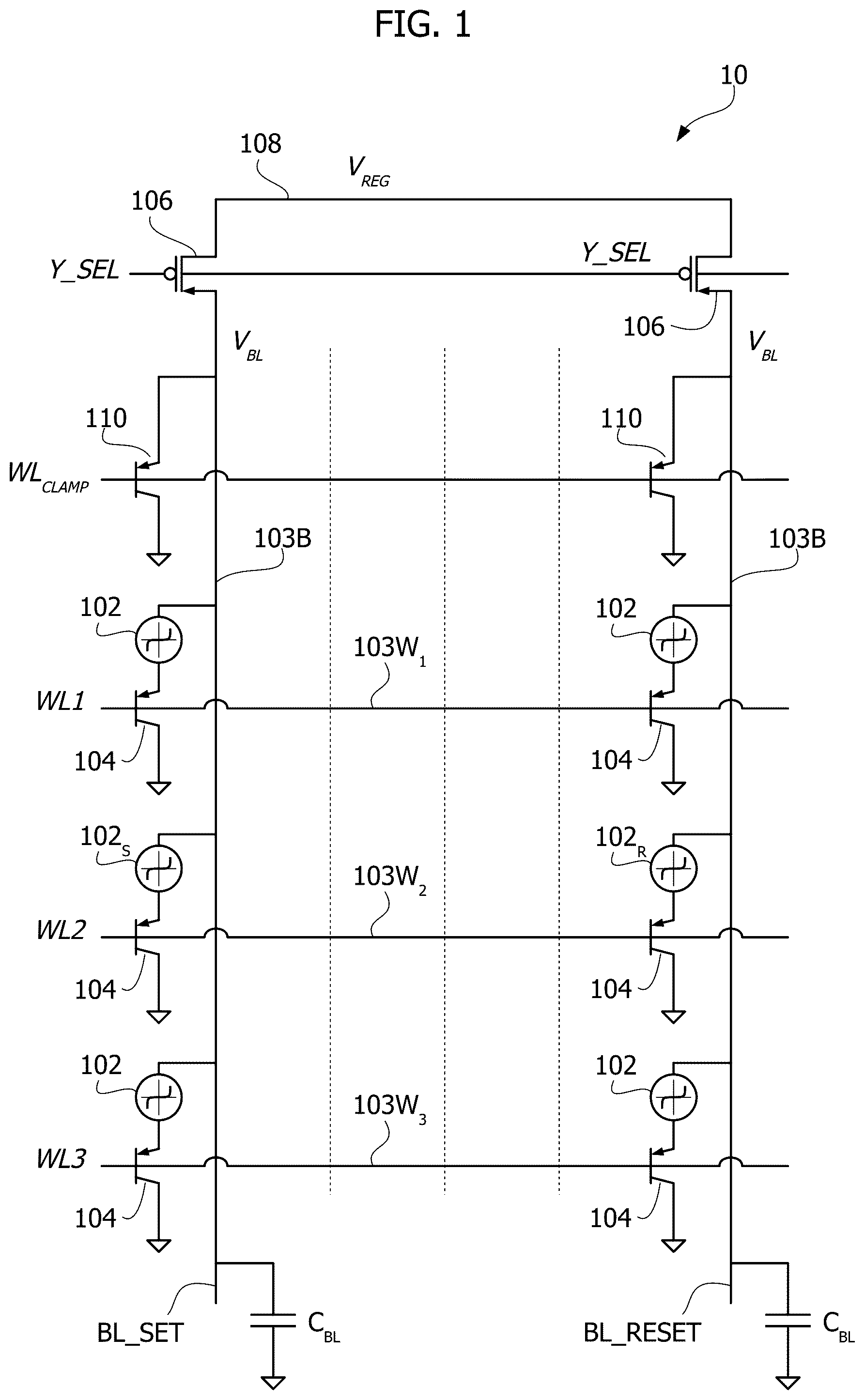 Patent US12586639 Figure 1 – Sense amplifier circuit, corresponding memory device and method of operation