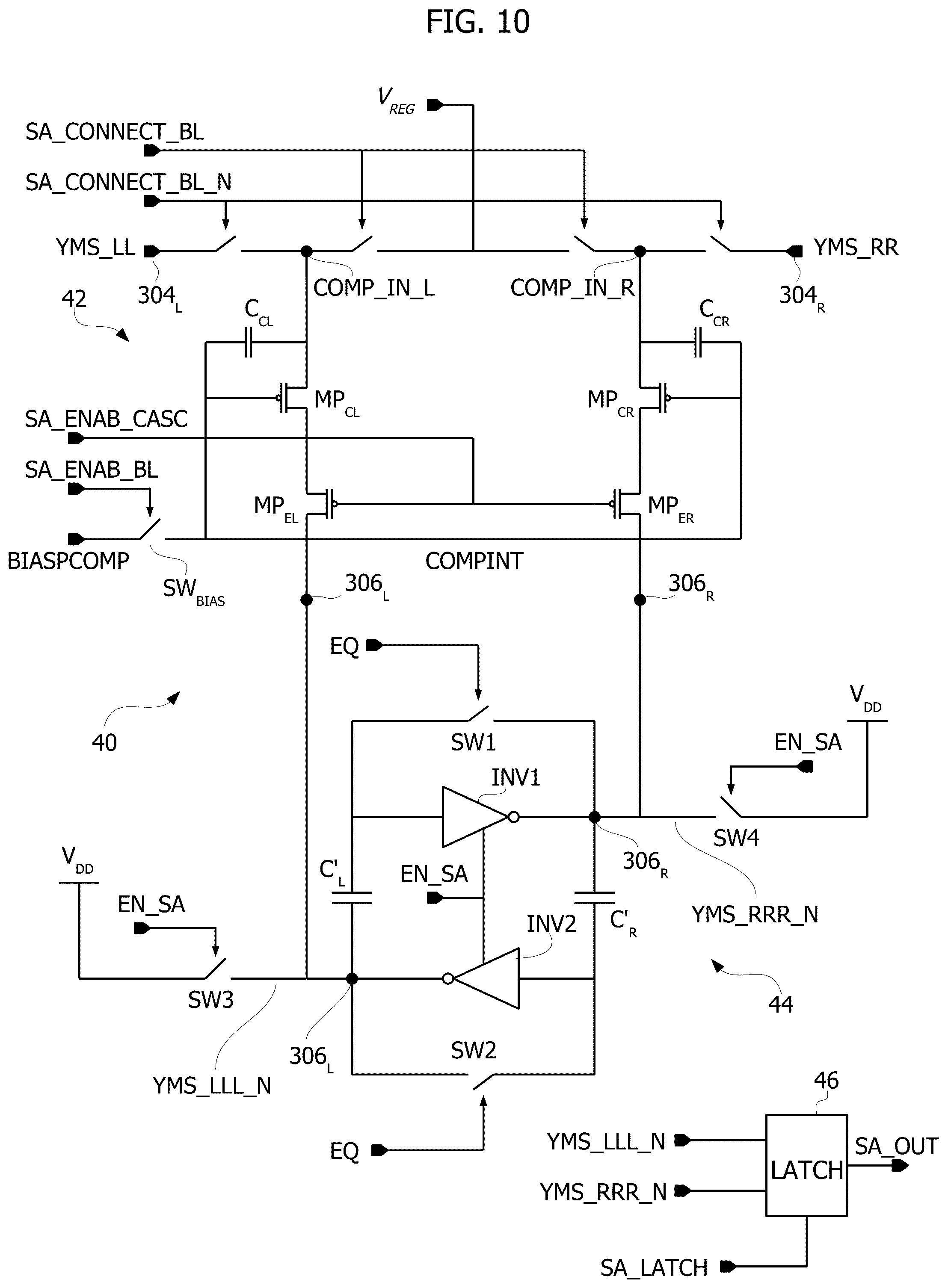 Patent US12586639 Figure 8 – Sense amplifier circuit, corresponding memory device and method of operation