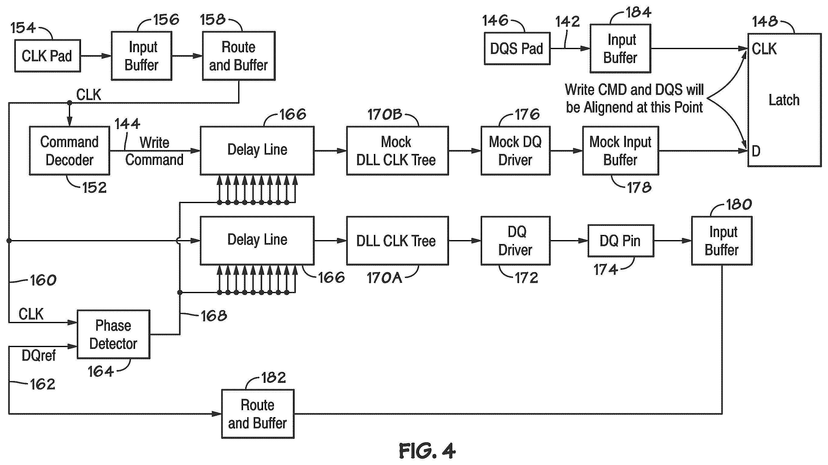 Patent US12586640 Figure 4 – Access command delay using command delay circuitry