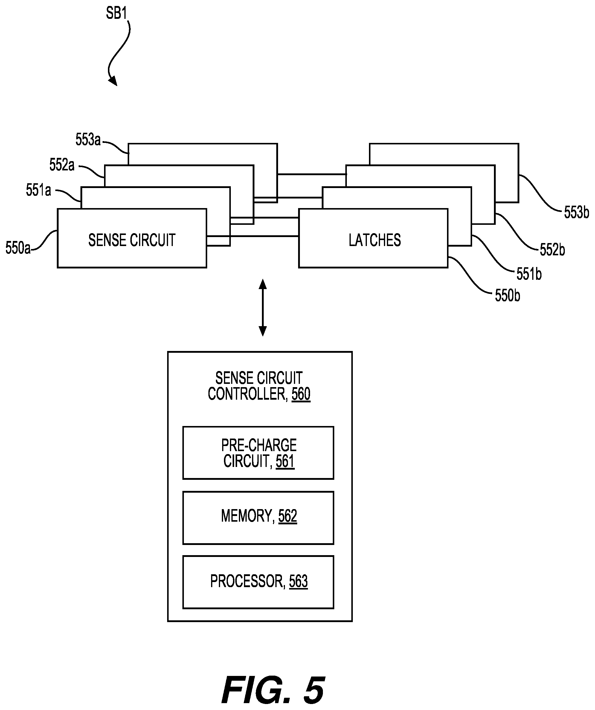 Patent US12586646 Figure 5 – Precharge scheme during programming of a memory device
