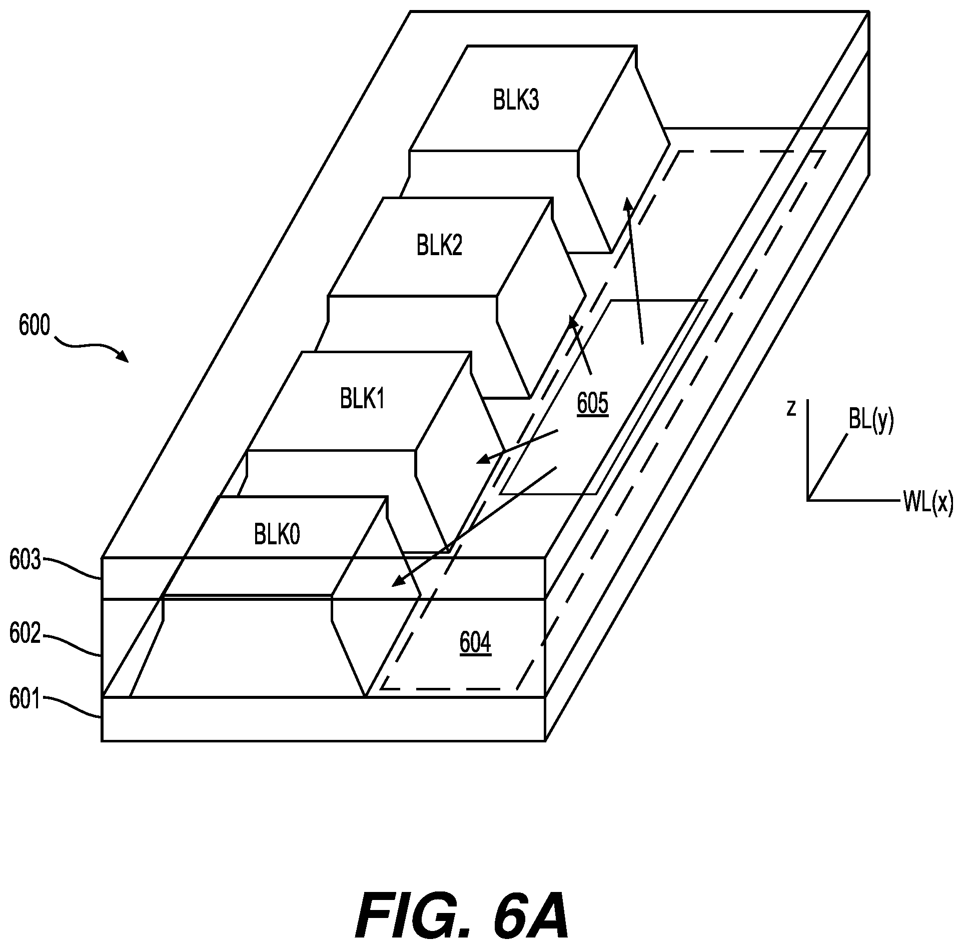 Patent US12586646 Figure 6 – Precharge scheme during programming of a memory device