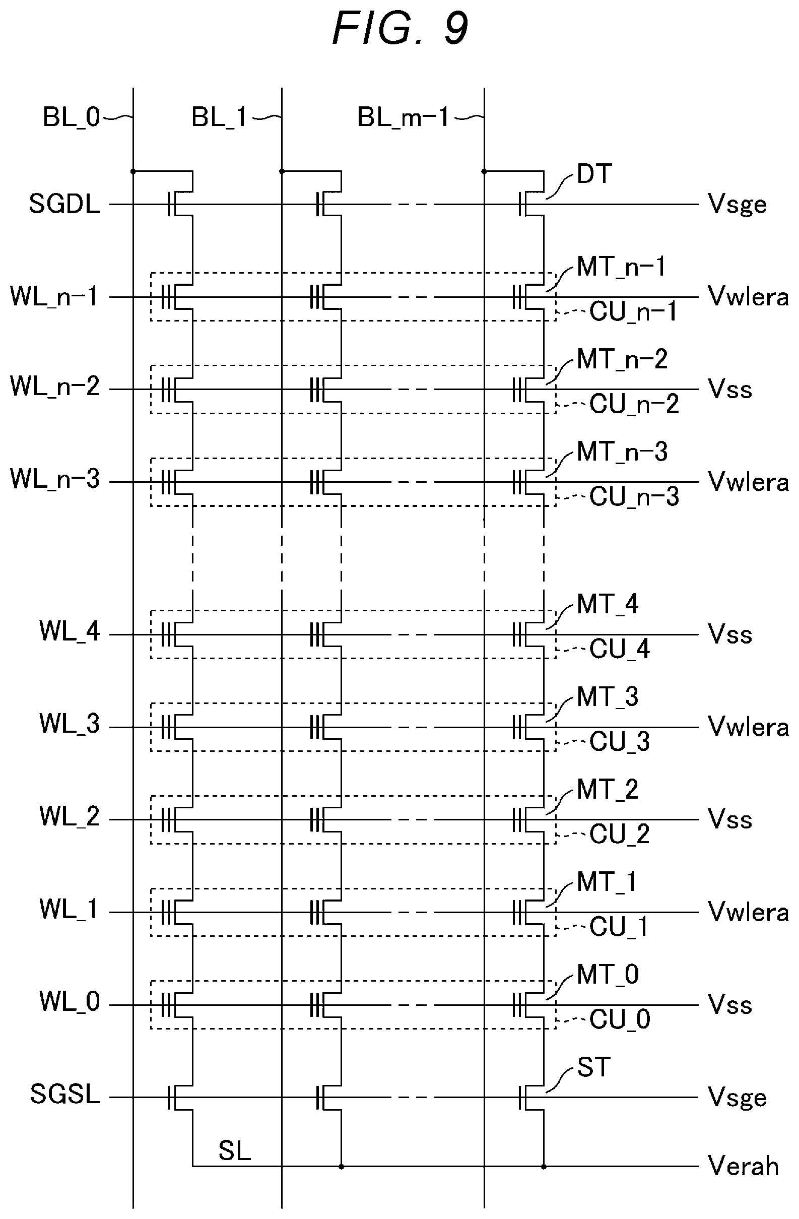 Patent US12586649 Figure 8 – Storage device with word lines applied with respective voltage levels during different time periods