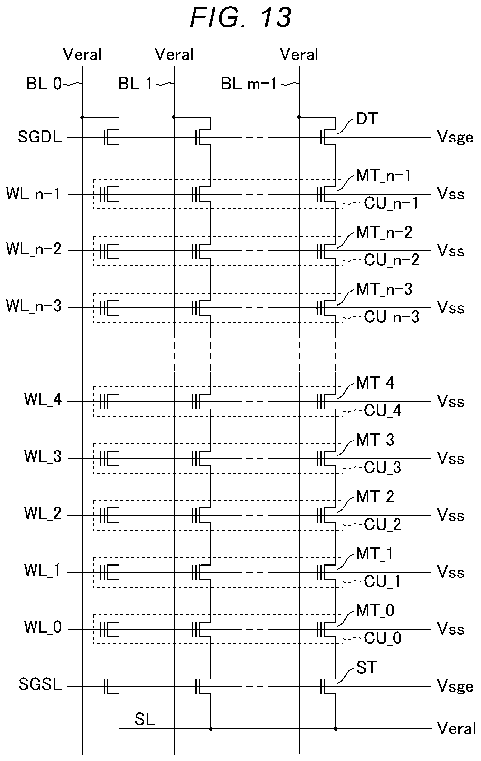 Patent US12586649 Figure 12 – Storage device with word lines applied with respective voltage levels during different time periods