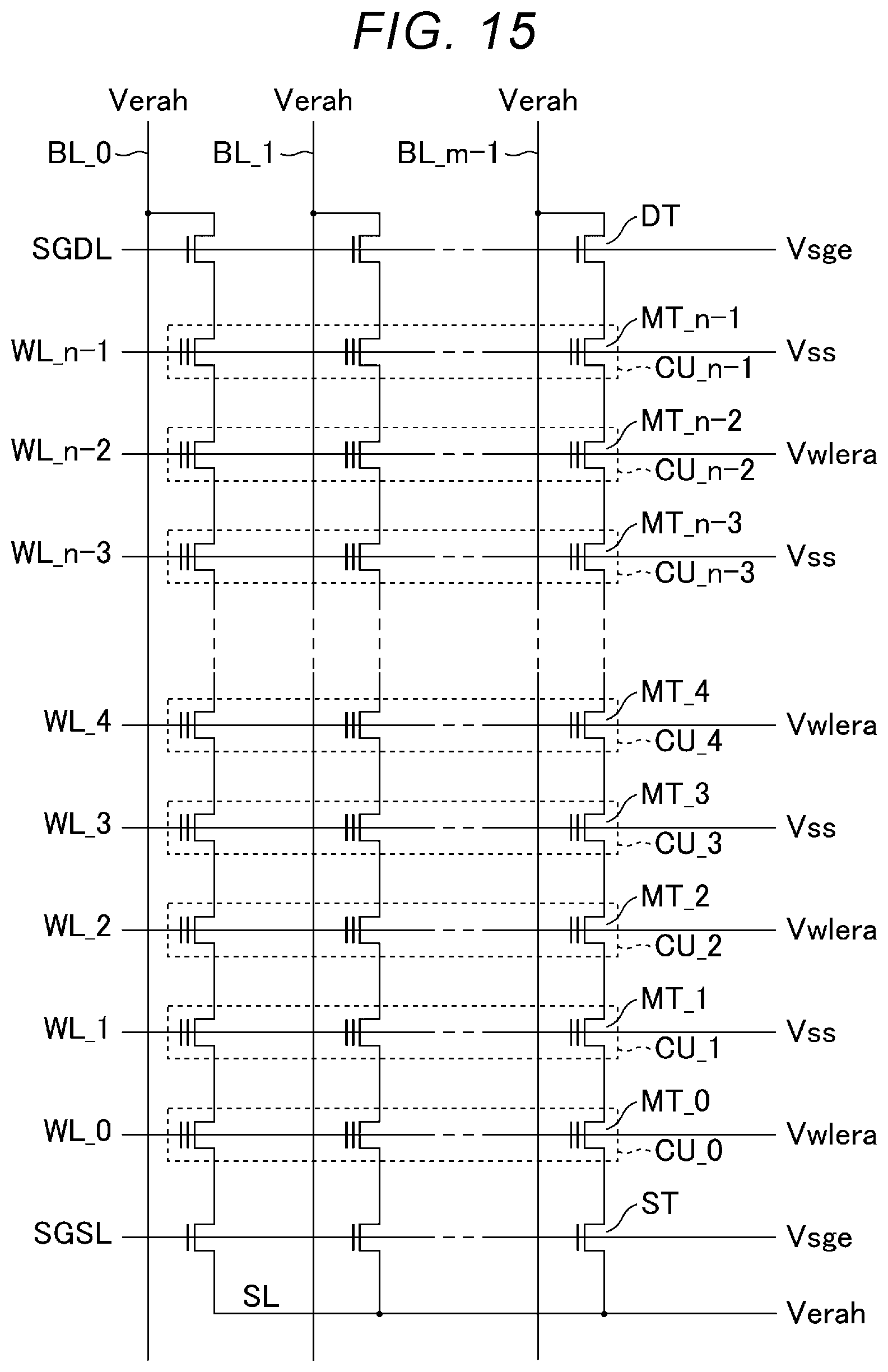 Patent US12586649 Figure 14 – Storage device with word lines applied with respective voltage levels during different time periods