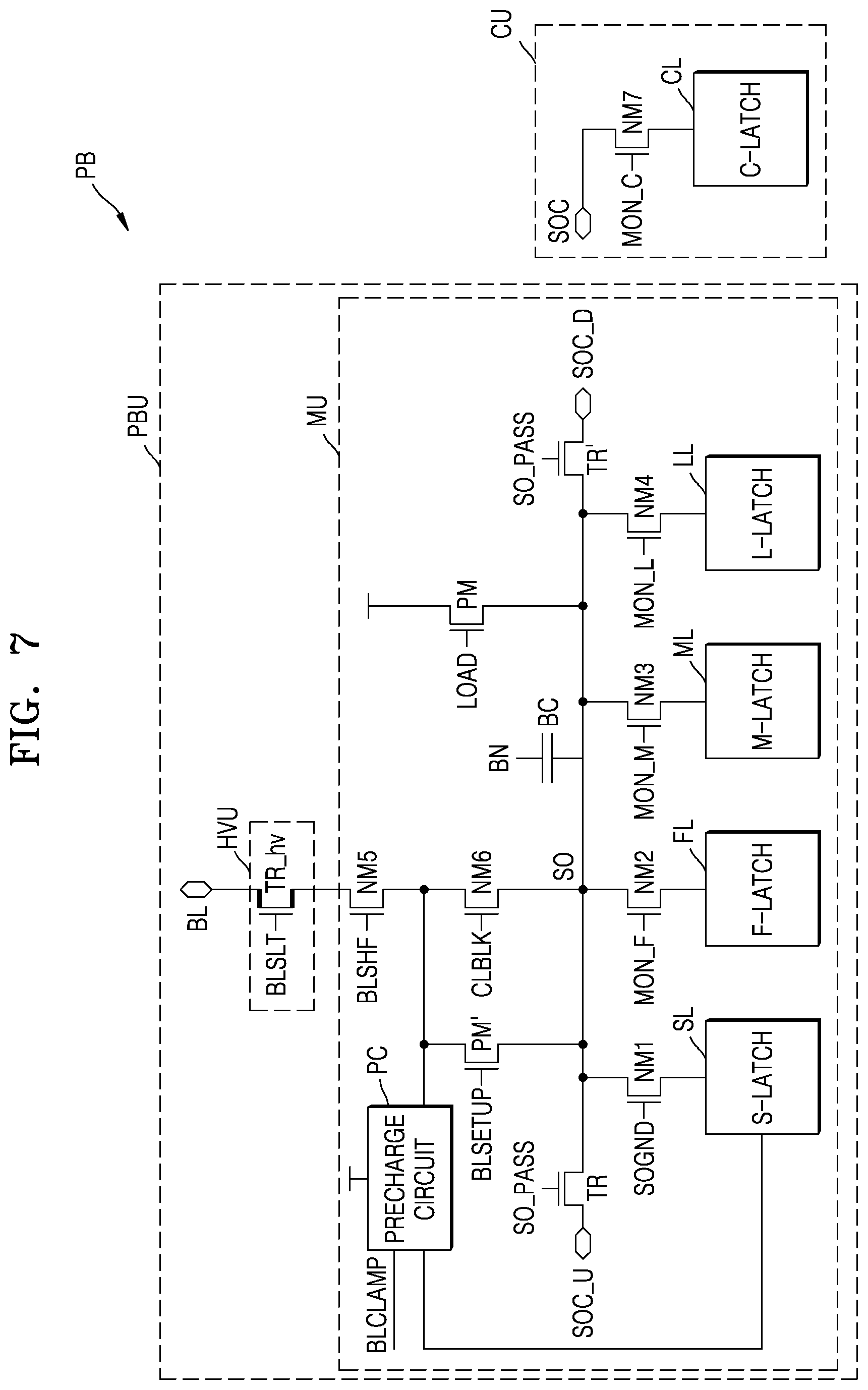 Patent US12586650 Figure 7 – Page buffer circuit and memory device including the same