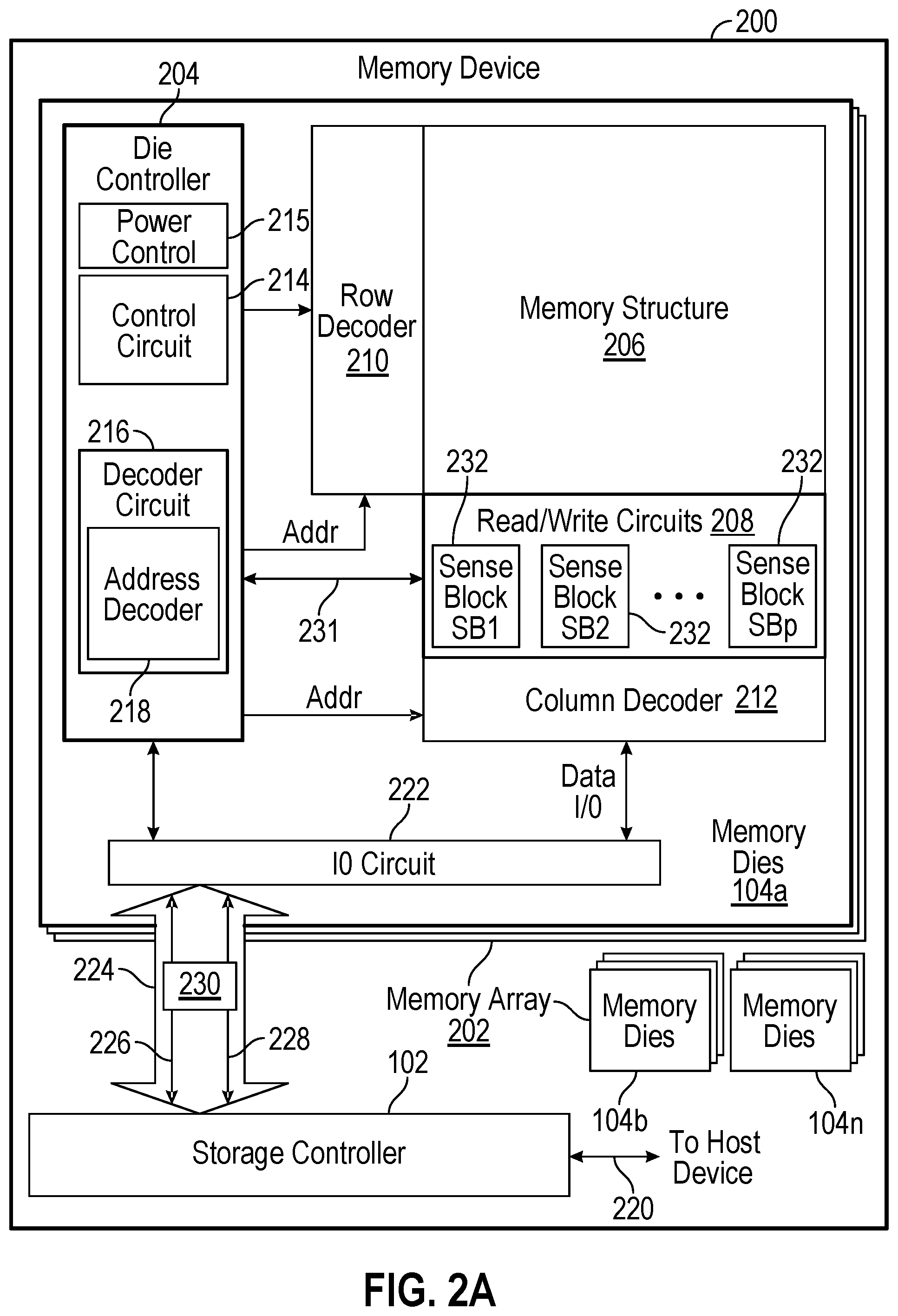 Patent US12586652 Figure 2 – Estimating peak source current using memory die substrate temperature detection