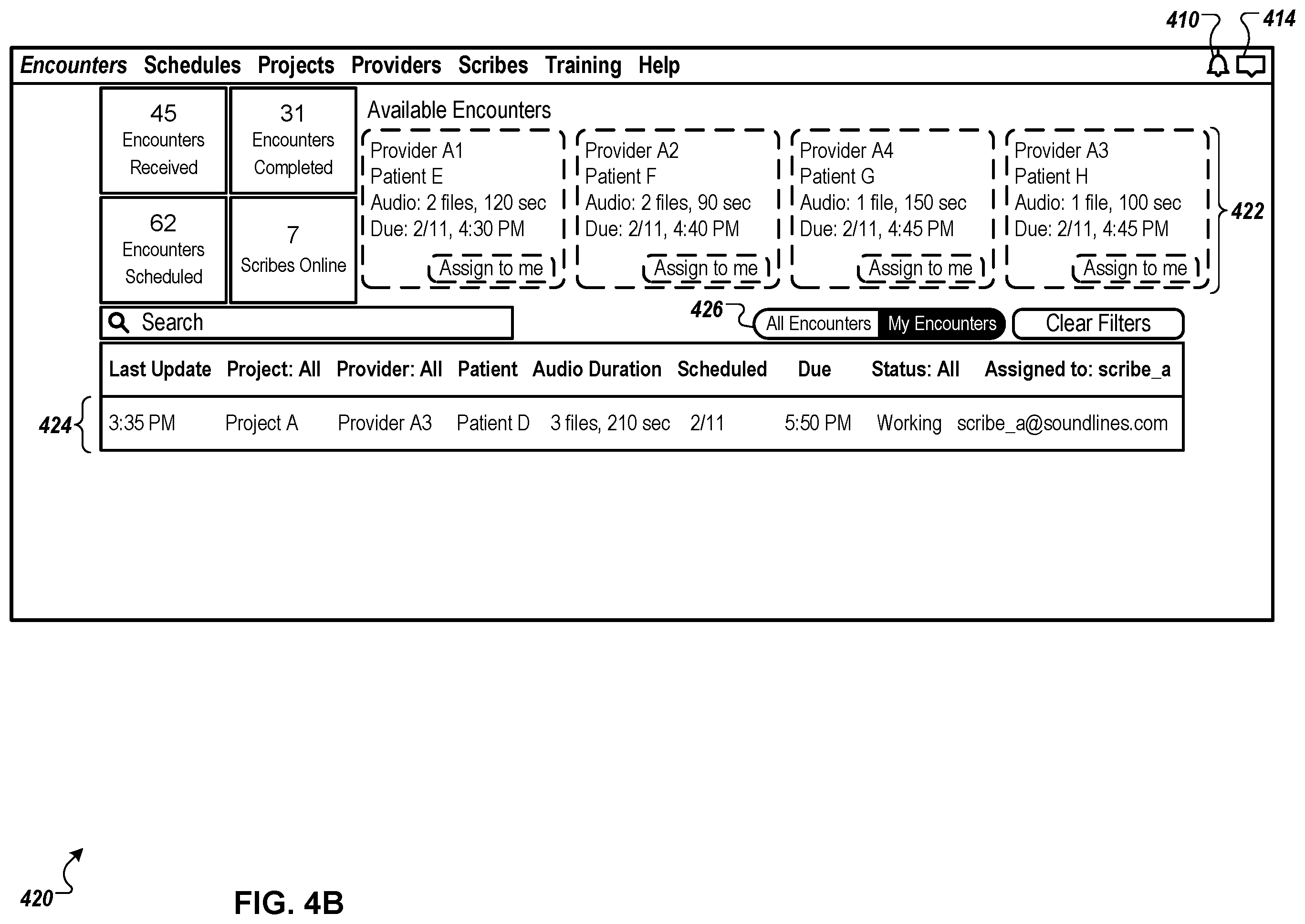 Patent US12586690 Figure 9 – Platform and interfaces for facilitating communication in a clinical service environment