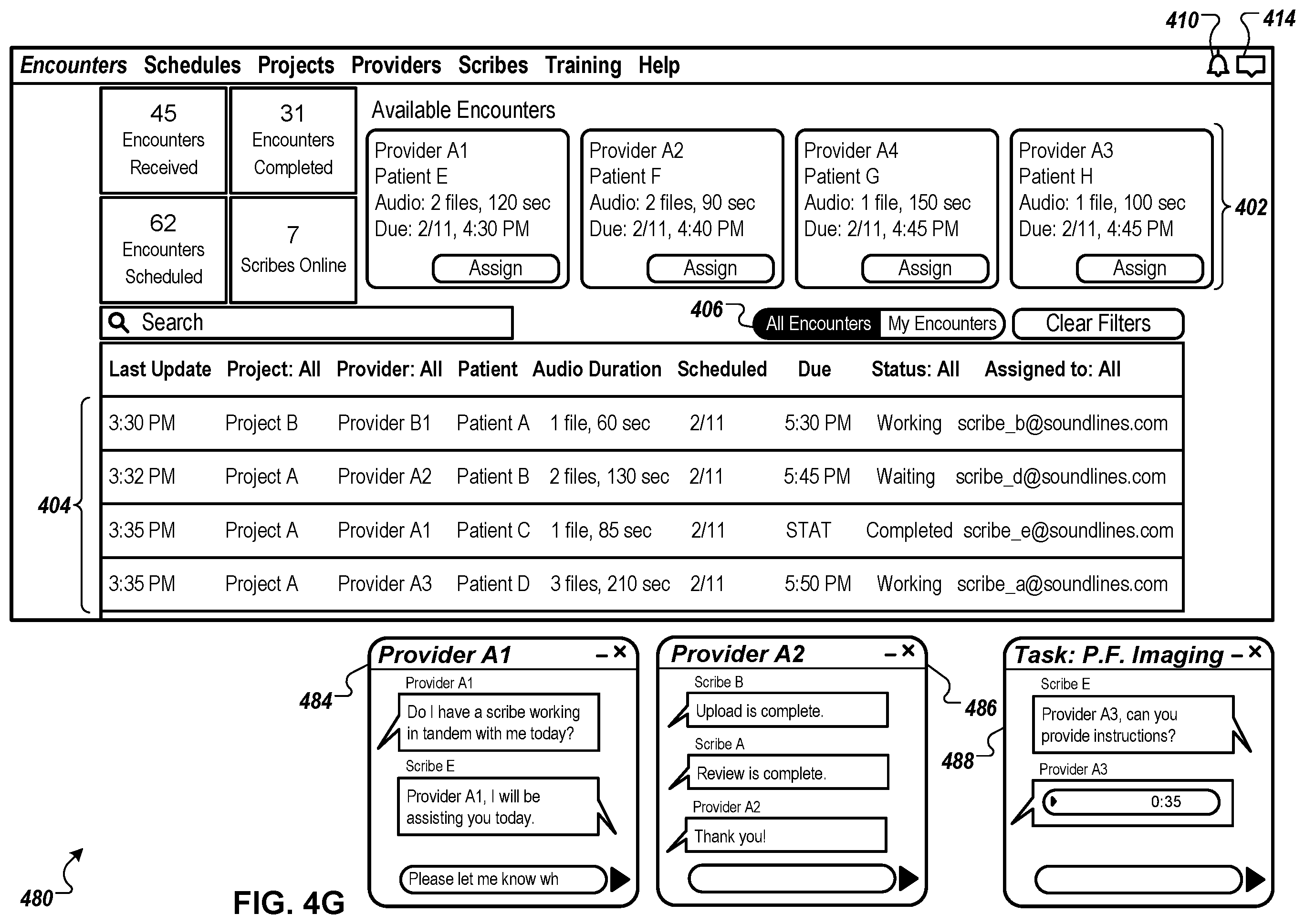 Patent US12586690 Figure 14 – Platform and interfaces for facilitating communication in a clinical service environment