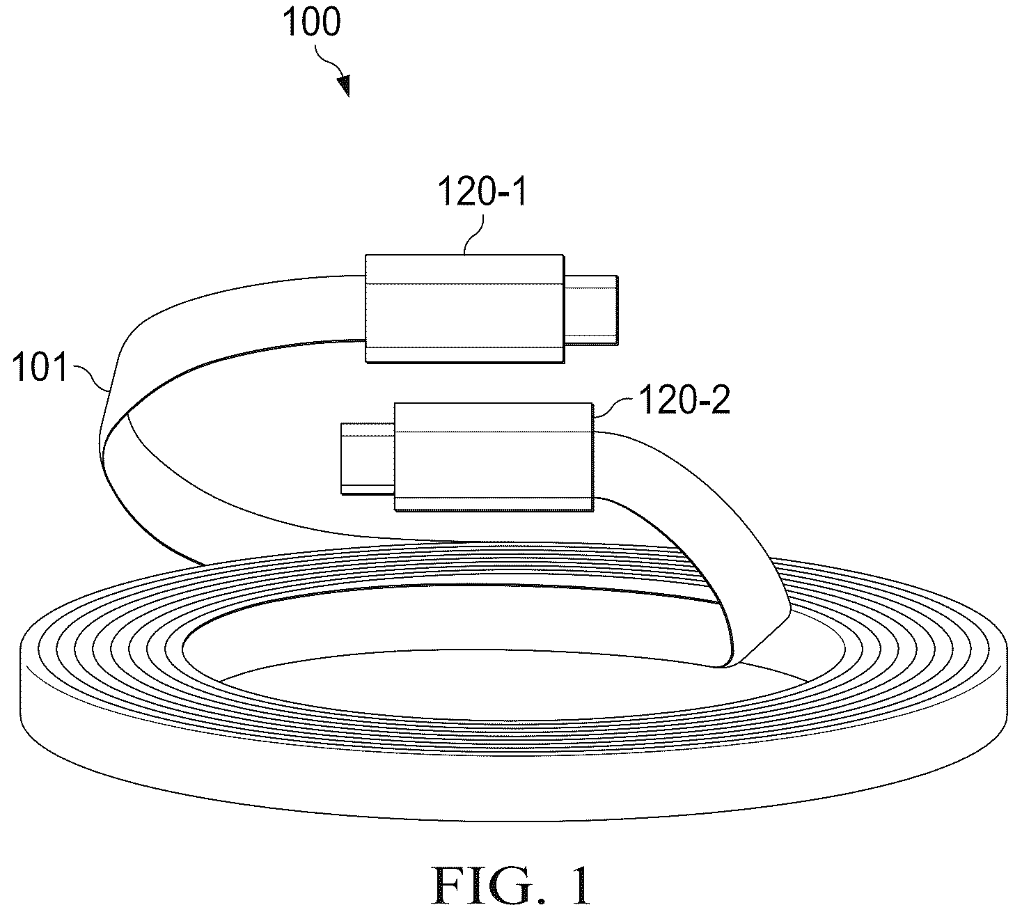 Patent US12586696 Figure 1 – Magnetized cables for improved cable management