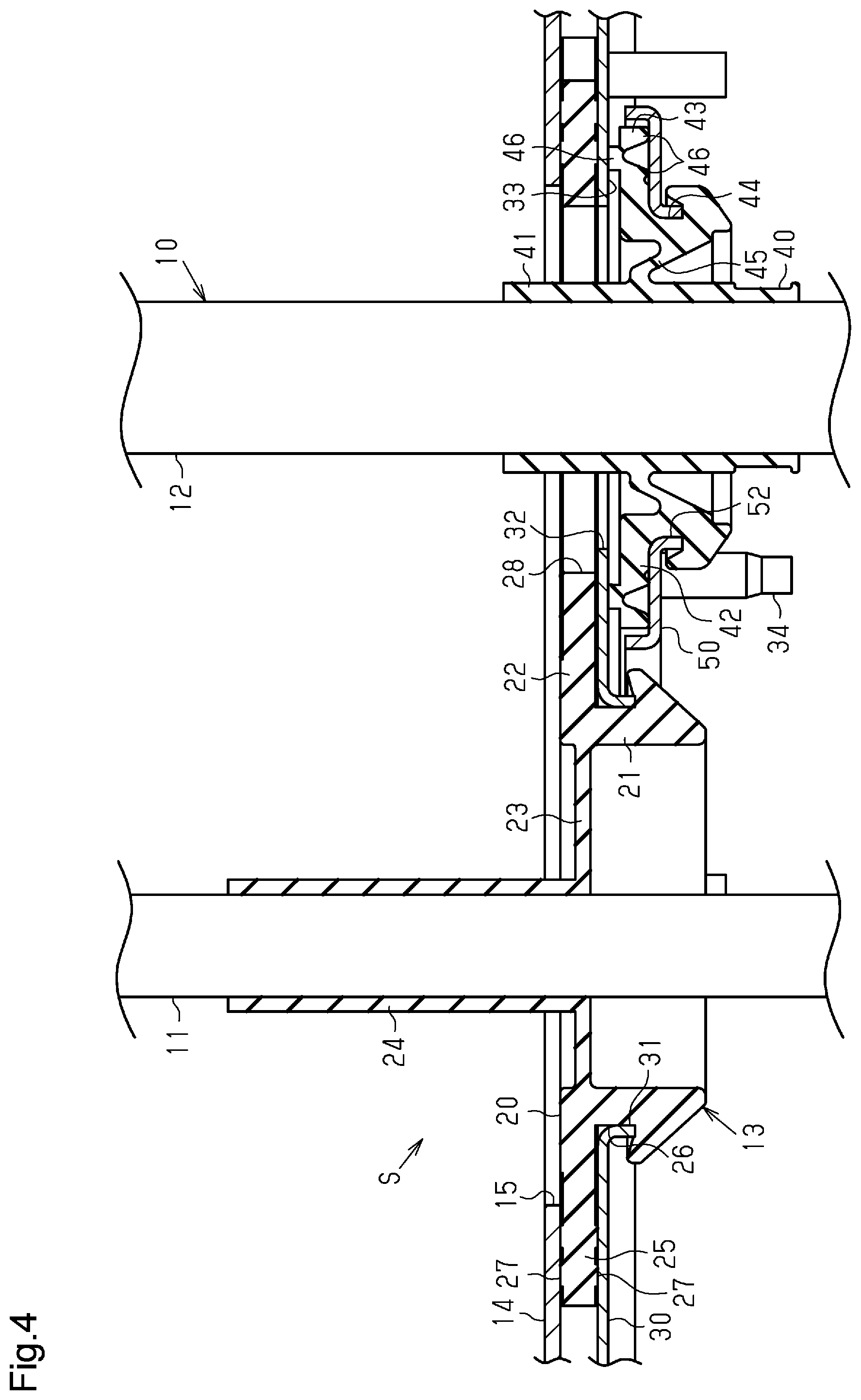 Patent US12586697 Figure 4 – Grommet unit and waterproof structure