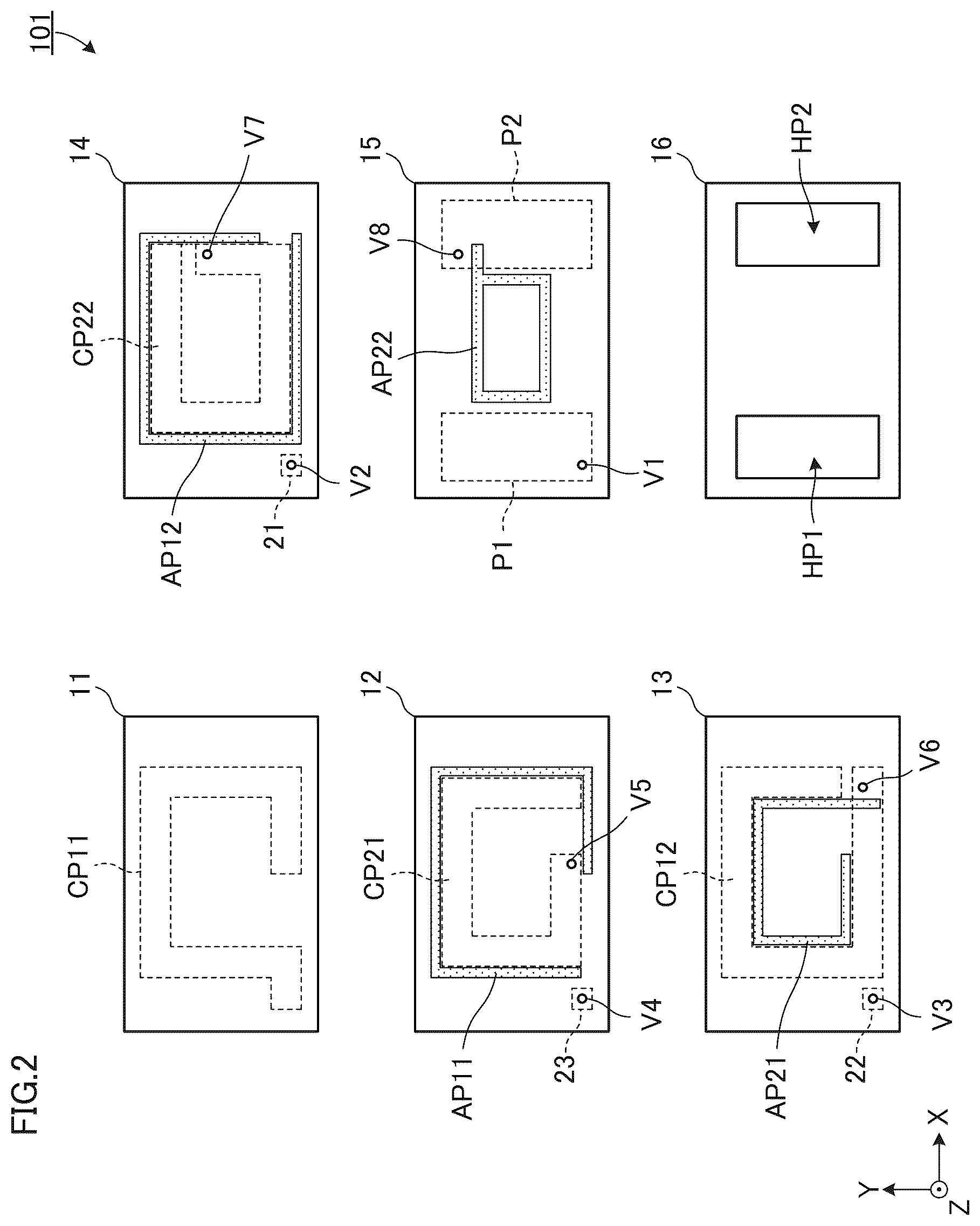 Patent US12586707 Figure 2 – Multilayer resin substrate and method of manufacturing multilayer resin substrate