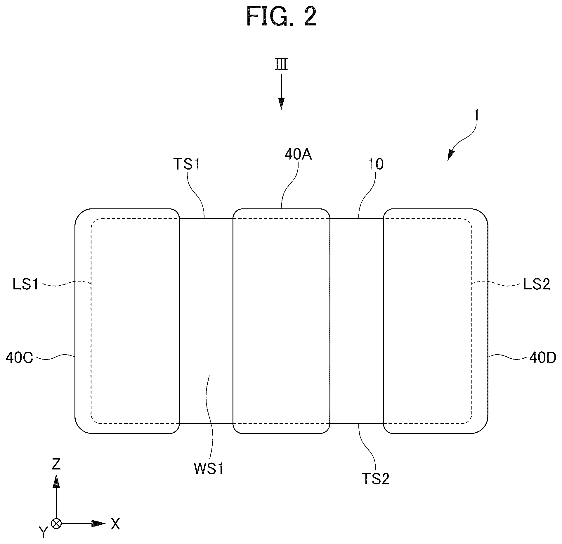 Patent US12586716 Figure 2 – Multilayer ceramic capacitor including internal electrode layers with varying coverages