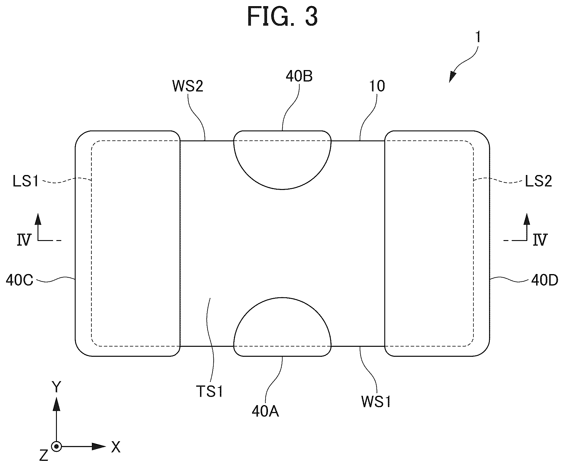Patent US12586716 Figure 3 – Multilayer ceramic capacitor including internal electrode layers with varying coverages