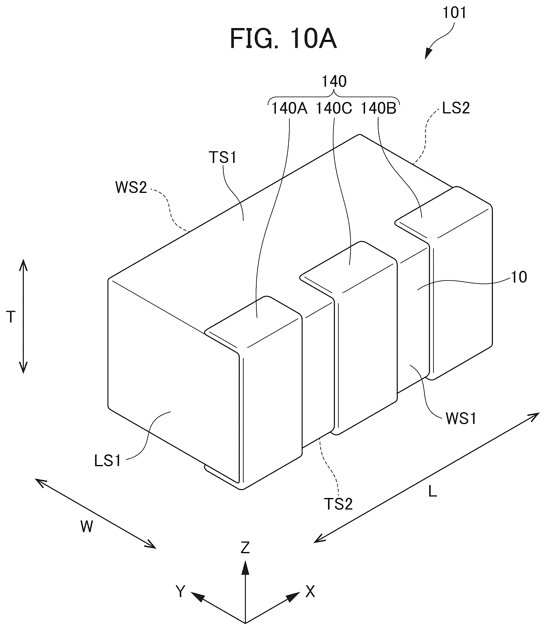 Patent US12586716 Figure 11 – Multilayer ceramic capacitor including internal electrode layers with varying coverages
