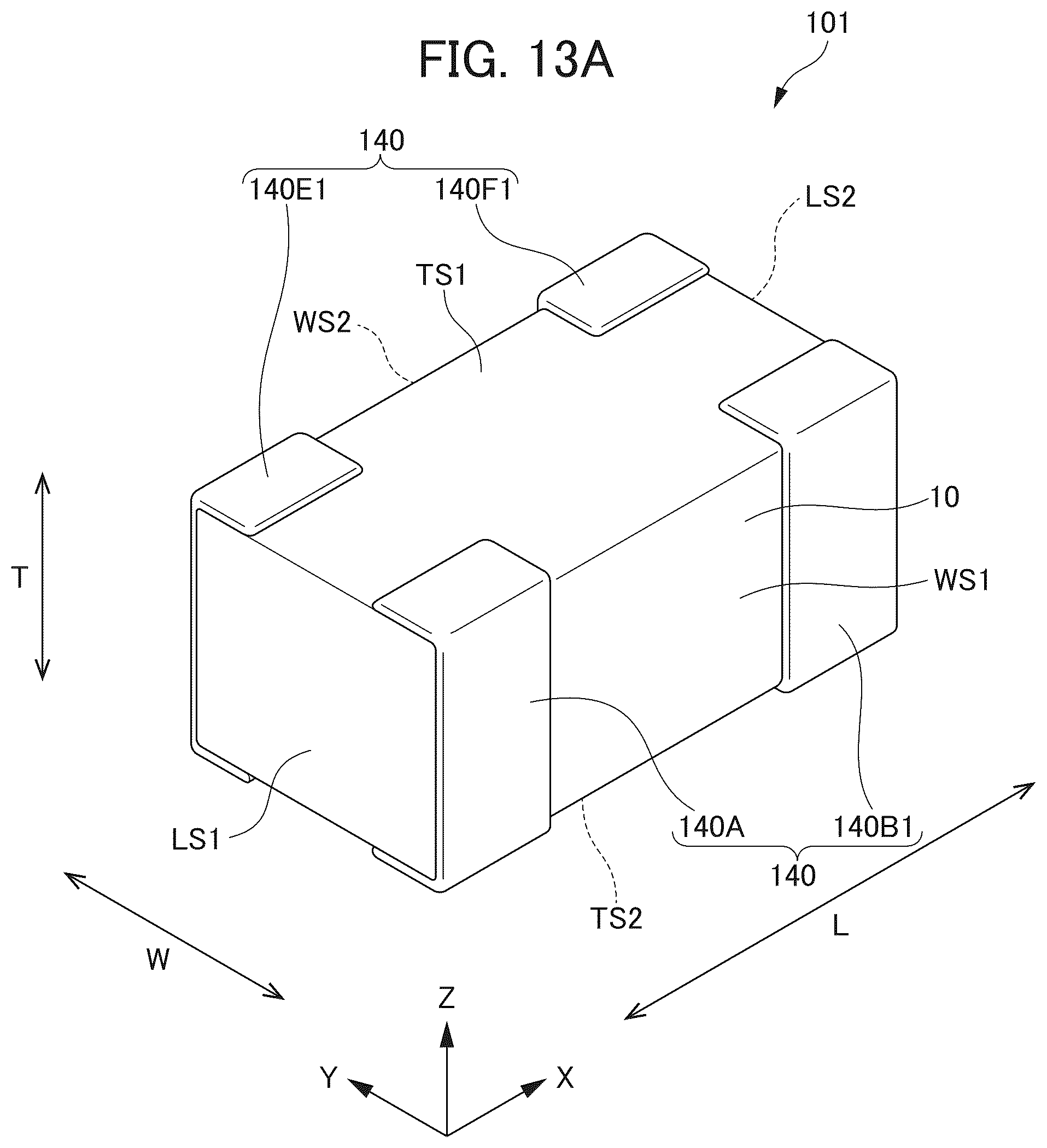 Patent US12586716 Figure 19 – Multilayer ceramic capacitor including internal electrode layers with varying coverages