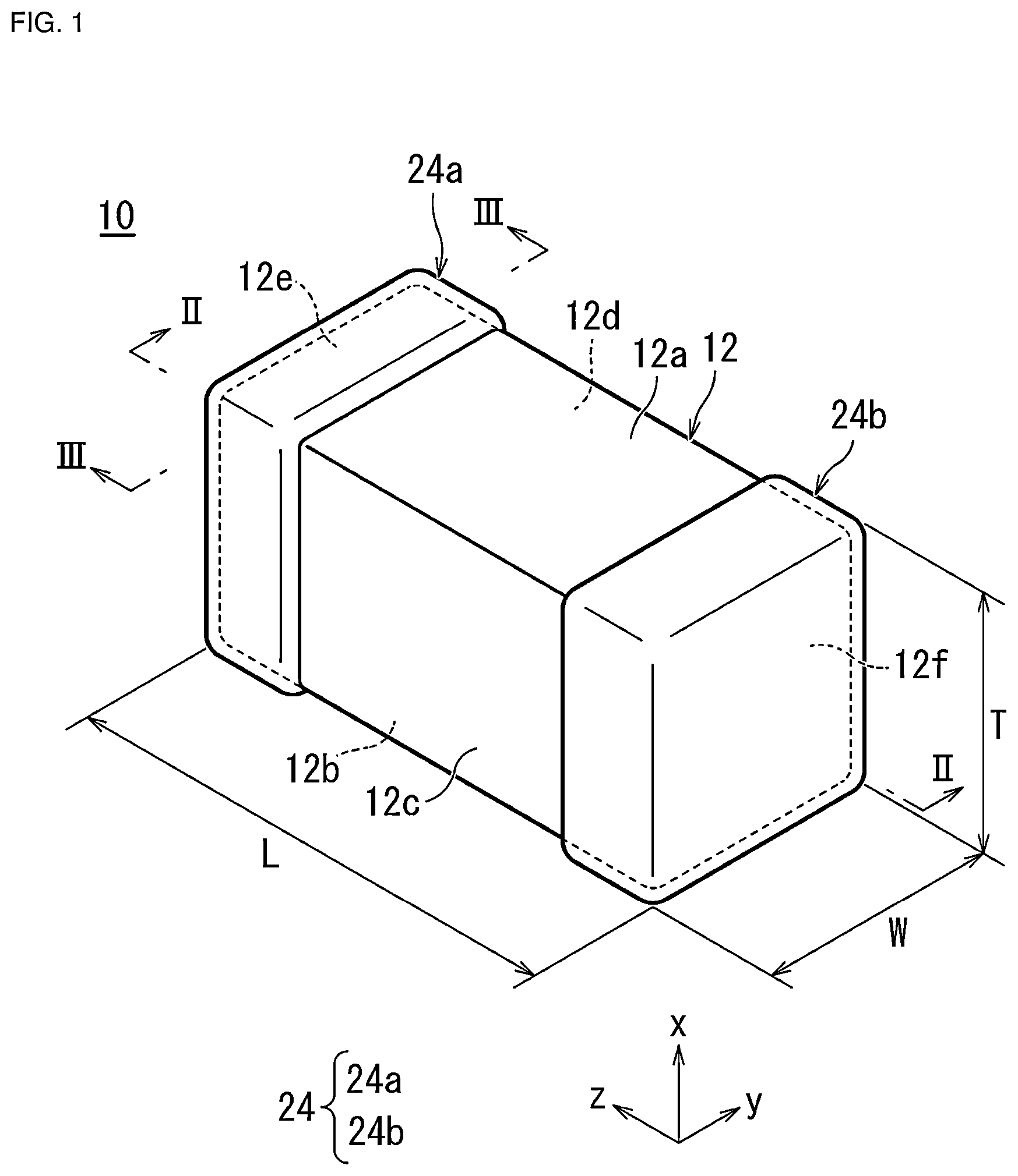 Patent US12586721 Figure 1 – Multilayer ceramic capacitor and method for producing the same