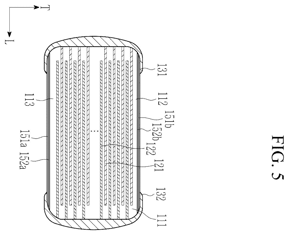 Patent US12586724 Figure 5 – Multilayered capacitor including thin film including barium zirconium titanate on capacitor body