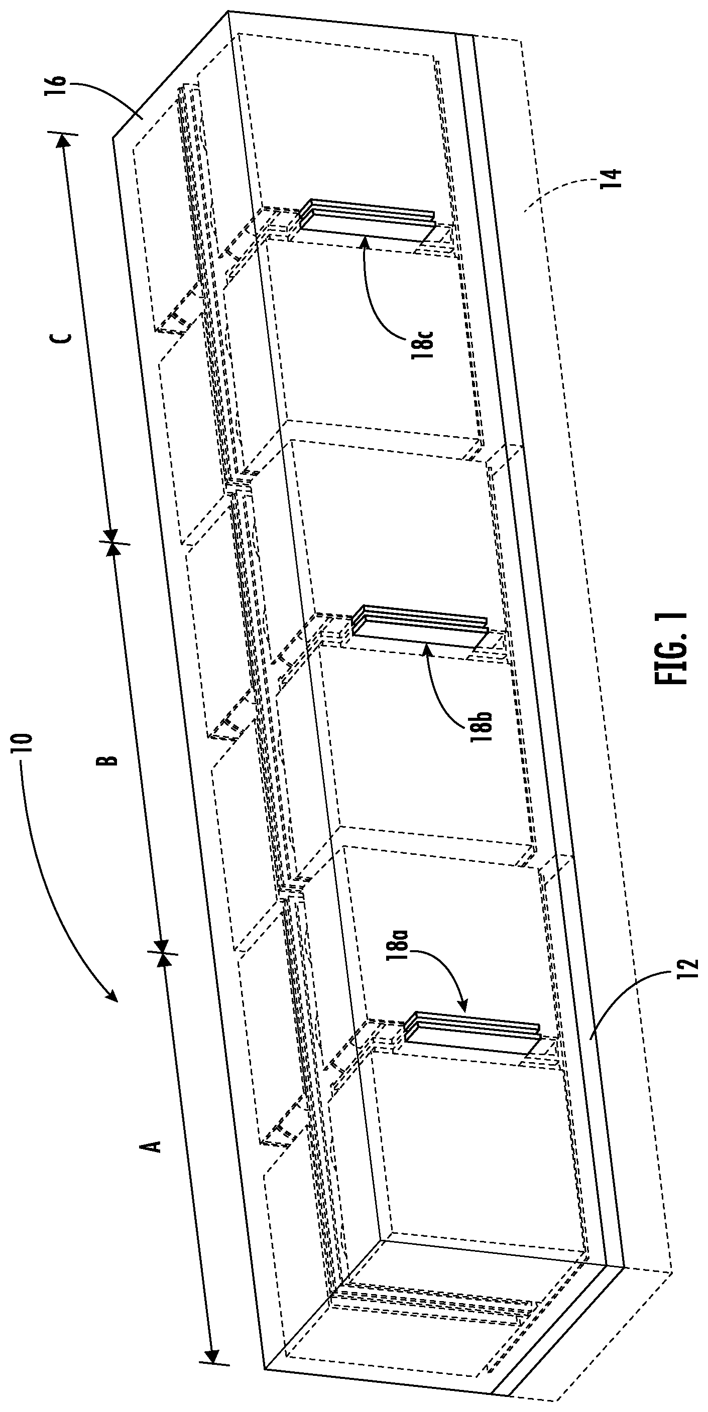 Patent US12586730 — Capacitor assembly with laminar bus plate arrangement — Figure 1