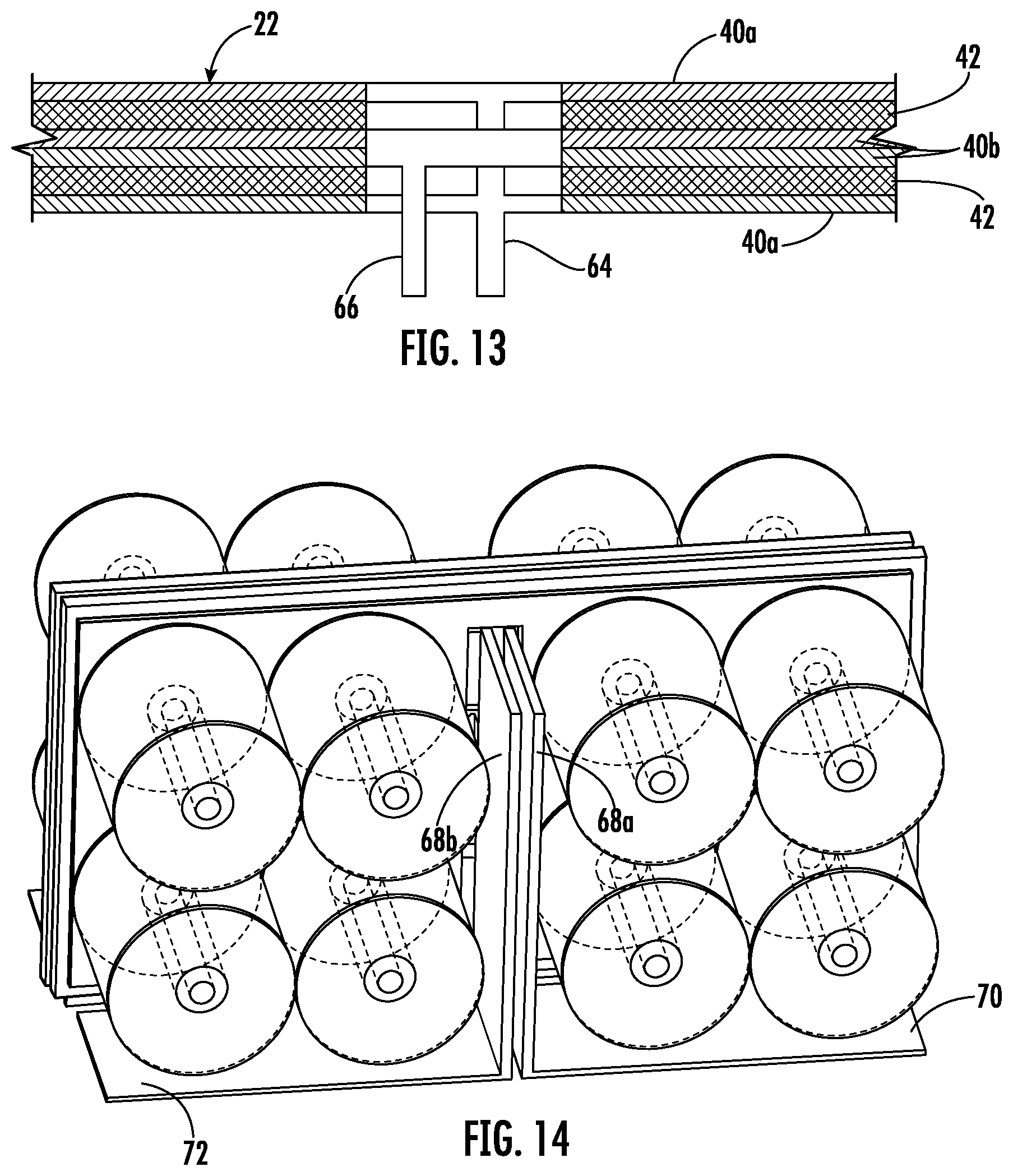 Patent US12586730 Figure 11 – Capacitor assembly with laminar bus plate arrangement