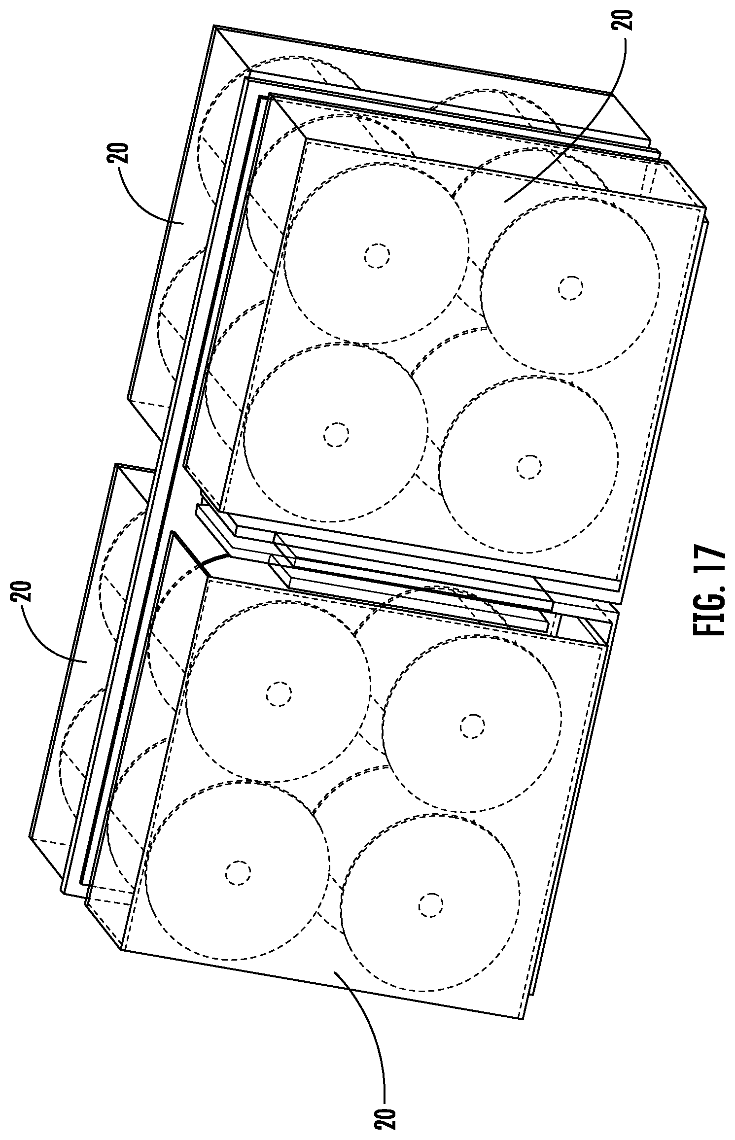 Patent US12586730 Figure 14 – Capacitor assembly with laminar bus plate arrangement