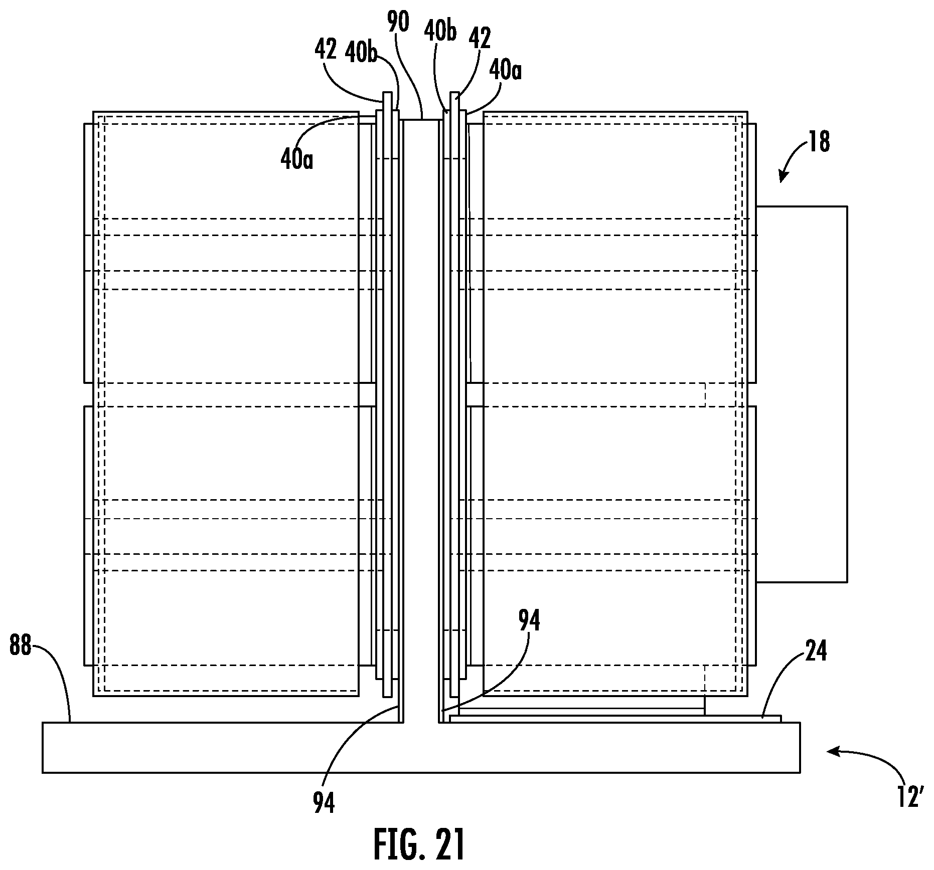 Patent US12586730 Figure 17 – Capacitor assembly with laminar bus plate arrangement