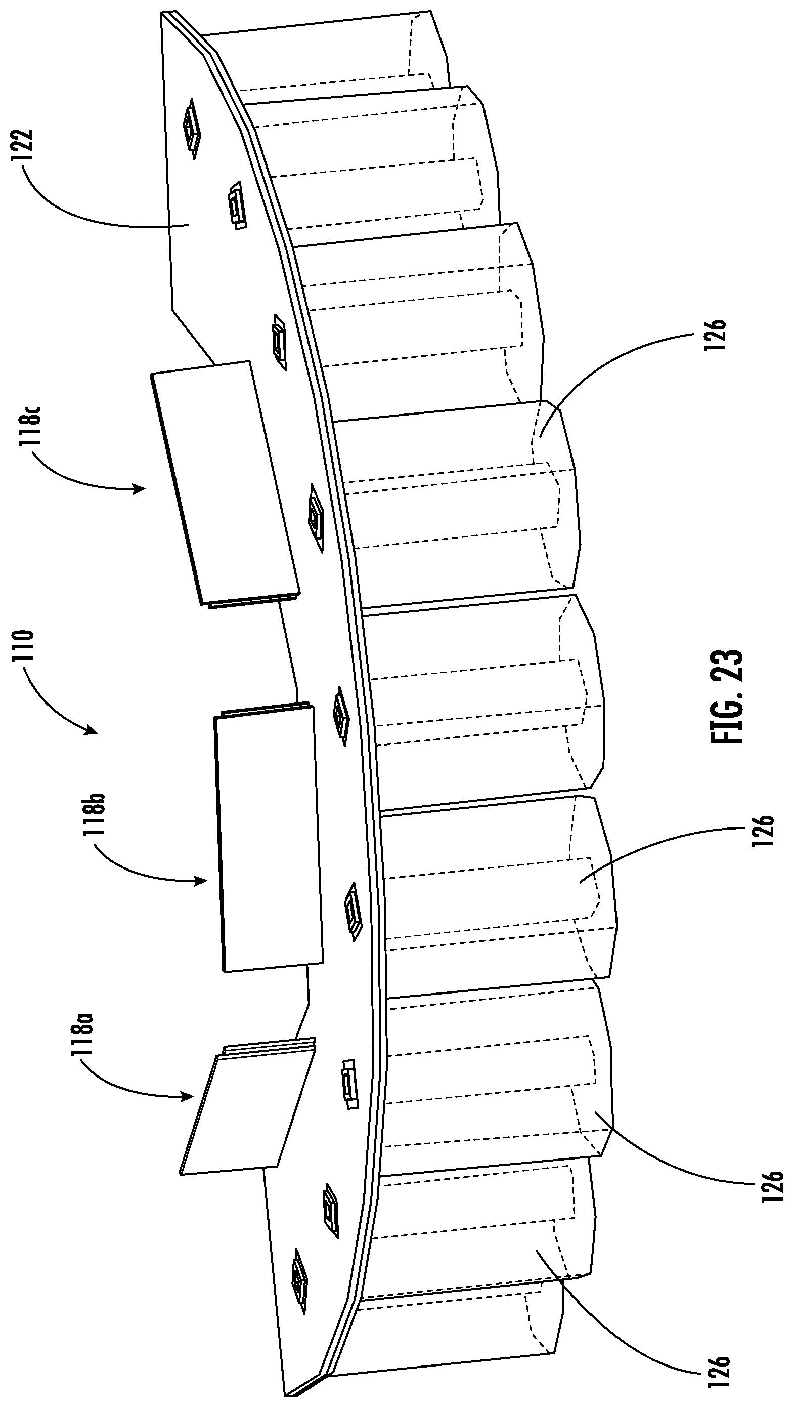 Patent US12586730 Figure 19 – Capacitor assembly with laminar bus plate arrangement