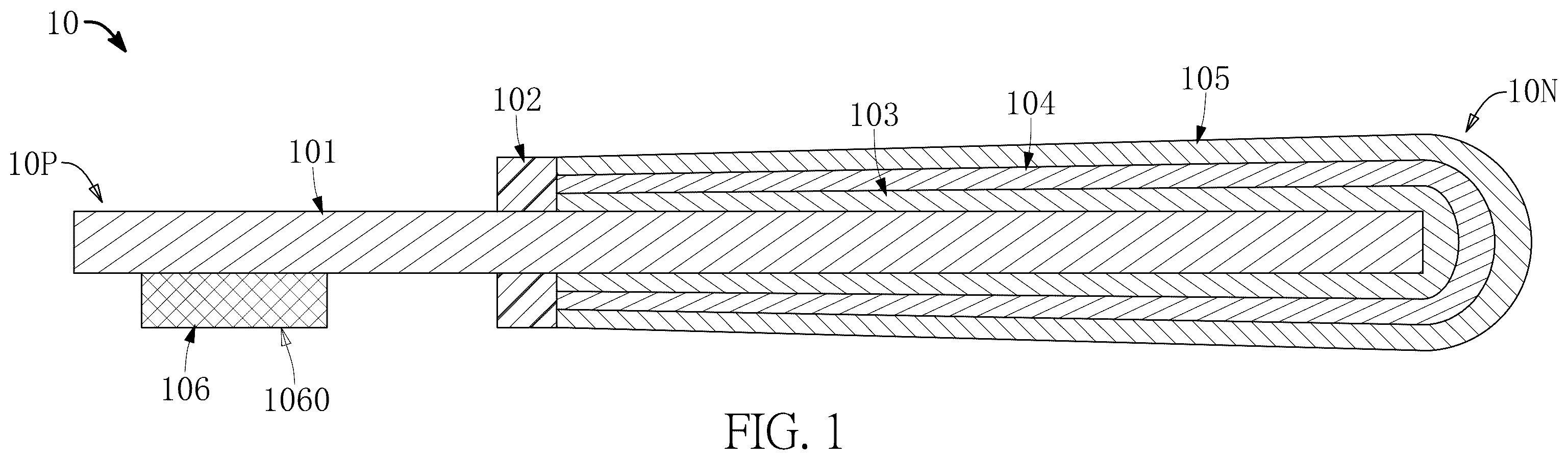 Patent US12586732 Figure 1 – Capacitor assembly package structure having outermost reinforcement structures