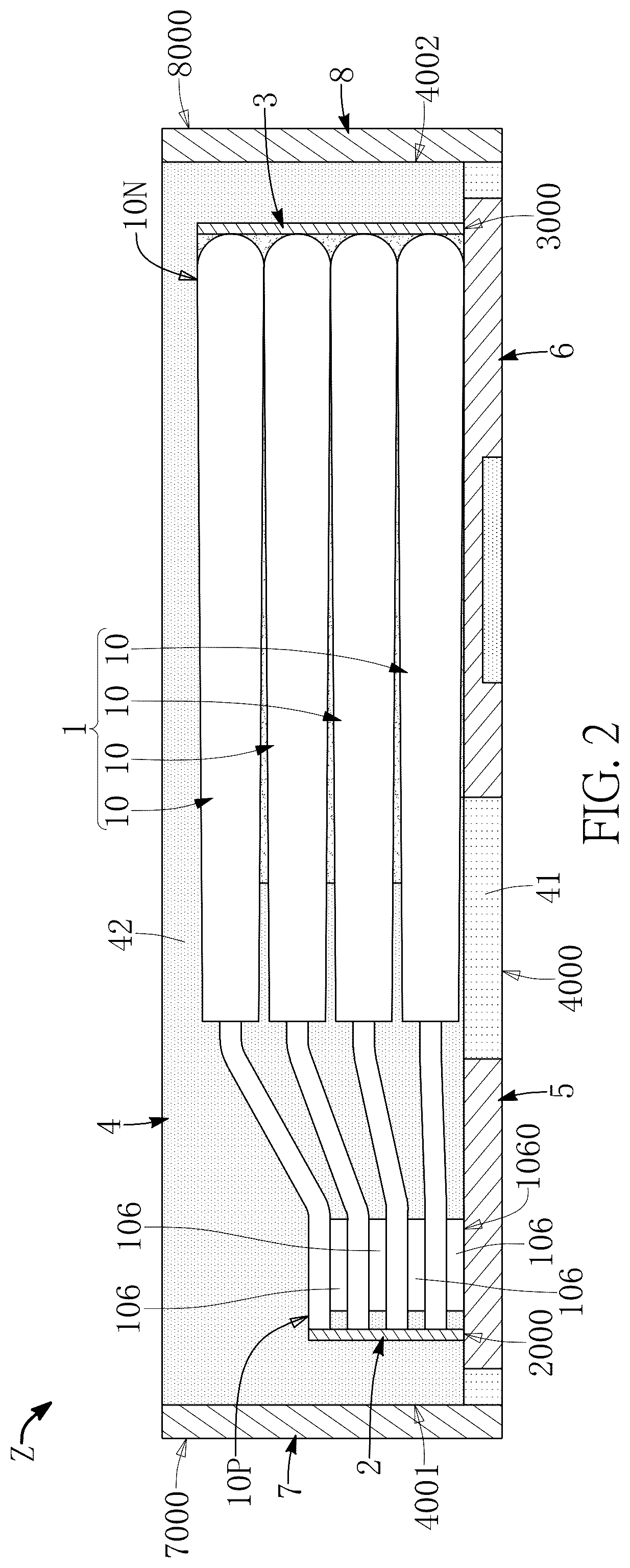 Patent US12586732 Figure 2 – Capacitor assembly package structure having outermost reinforcement structures