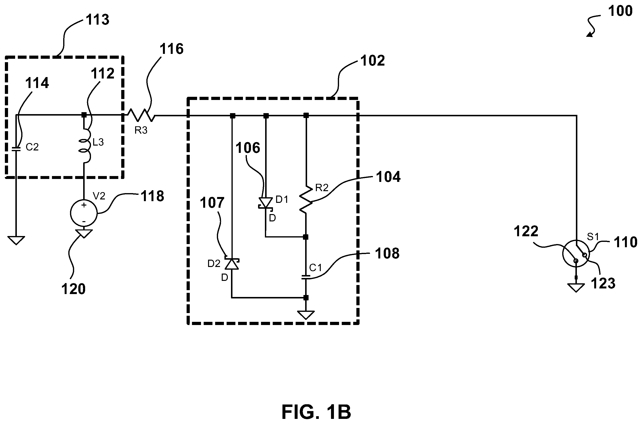 Patent US12586738 Figure 2 – Electronic snubber for elimination of switch contact impedance increase and arc contaminant deposition