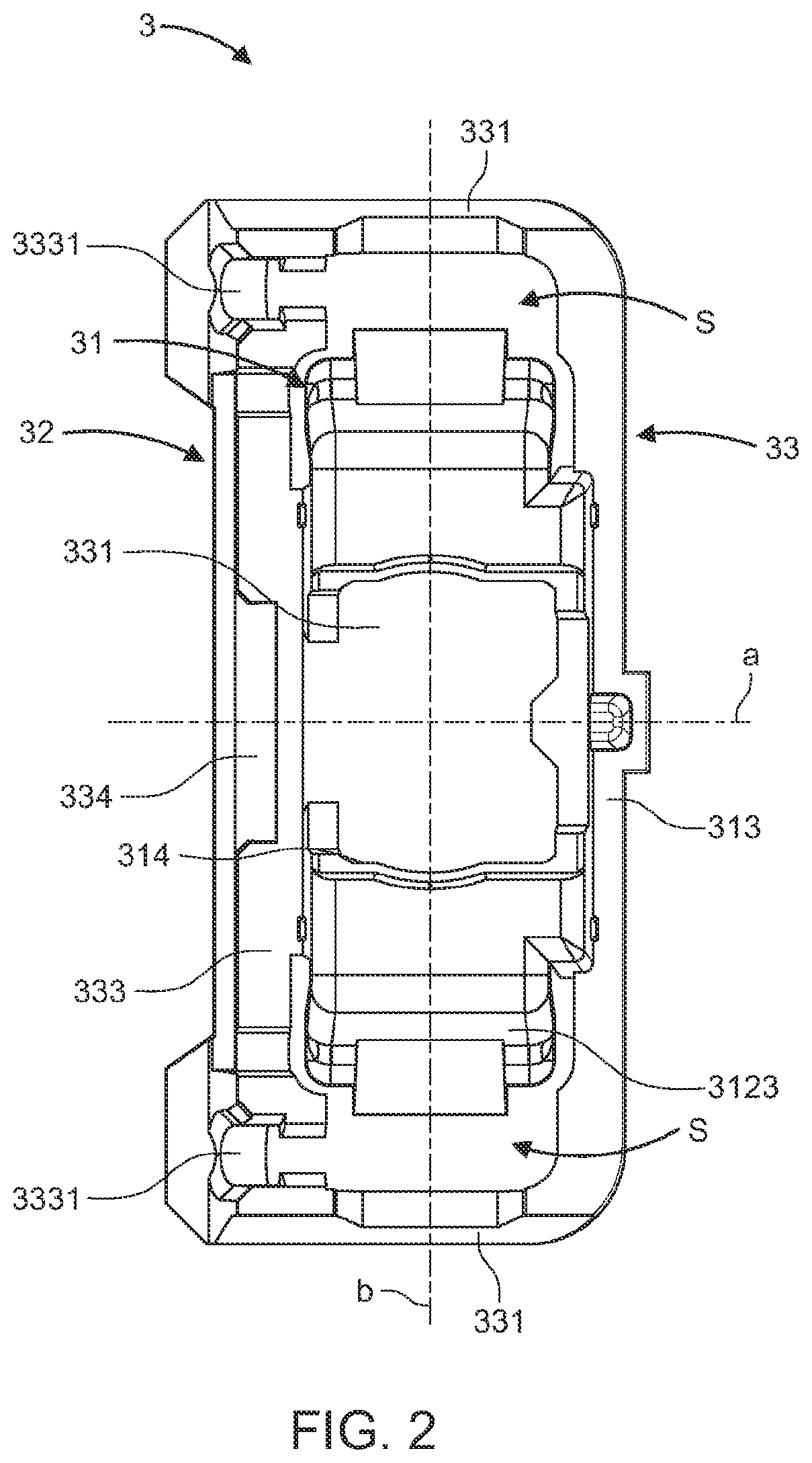 Patent US12586740 Figure 2 – Stack key structure and balance-shaft seat thereof