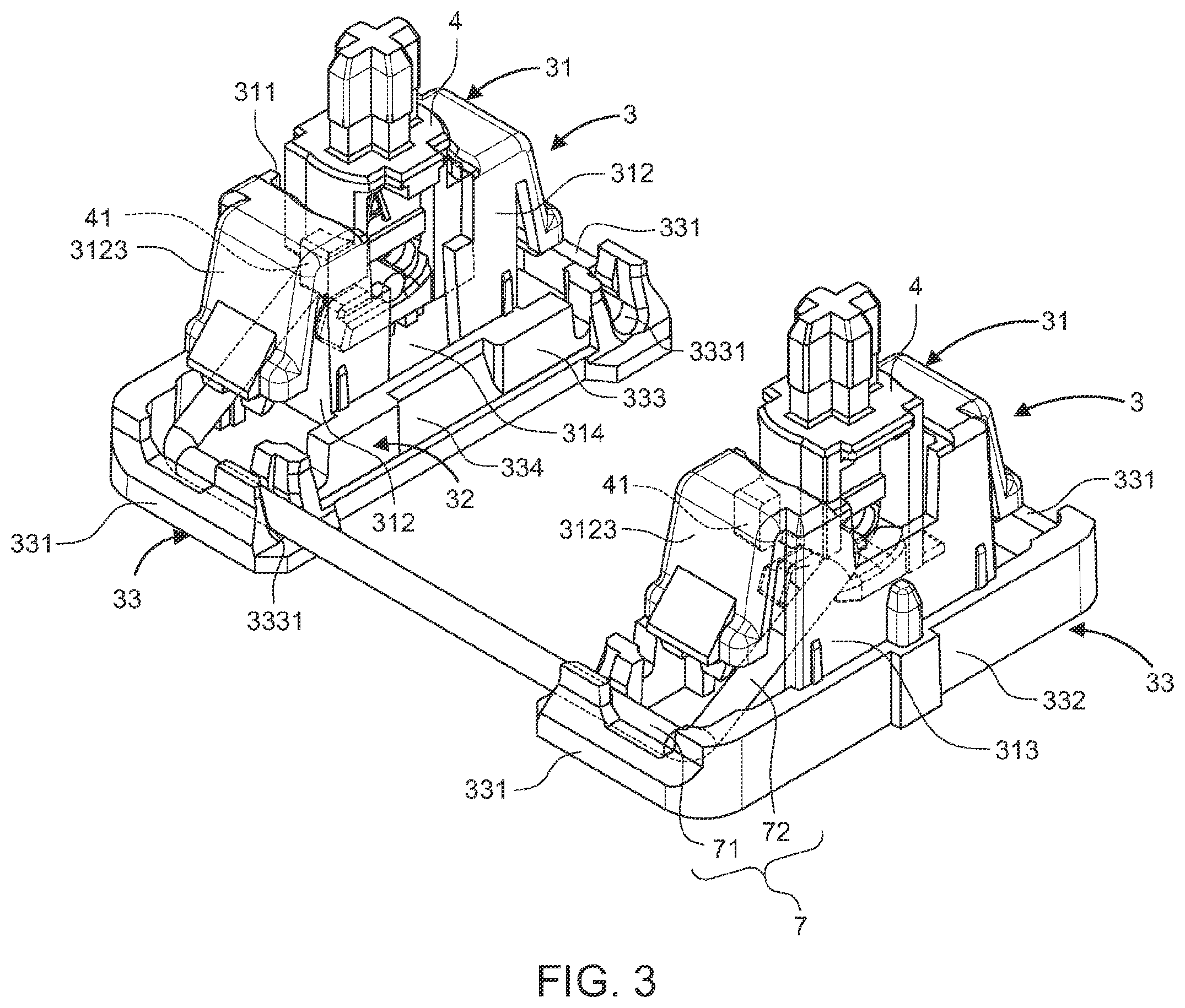 Patent US12586740 Figure 3 – Stack key structure and balance-shaft seat thereof