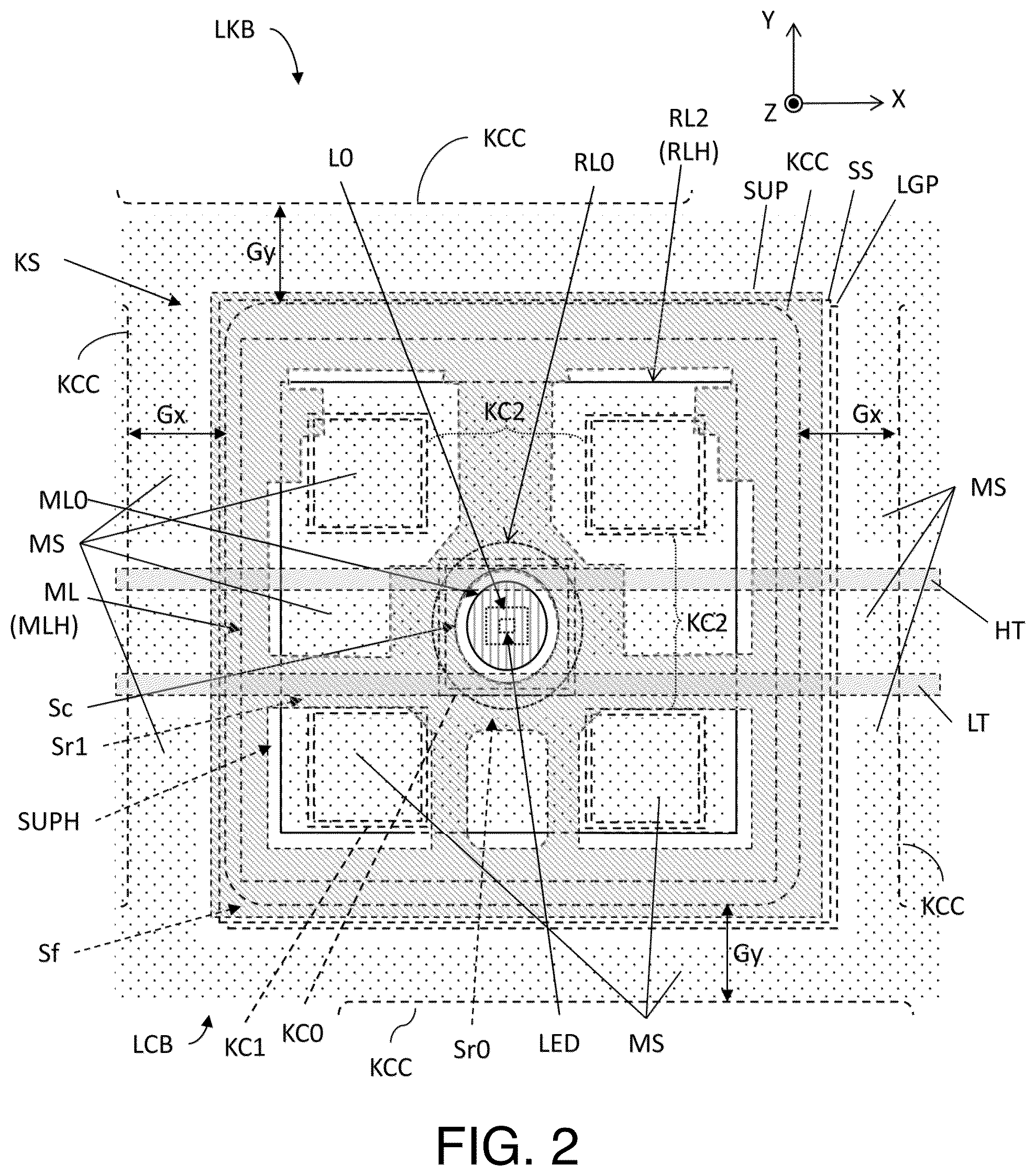 Patent US12586741 Figure 2 – Backlight module for lighting keyboard