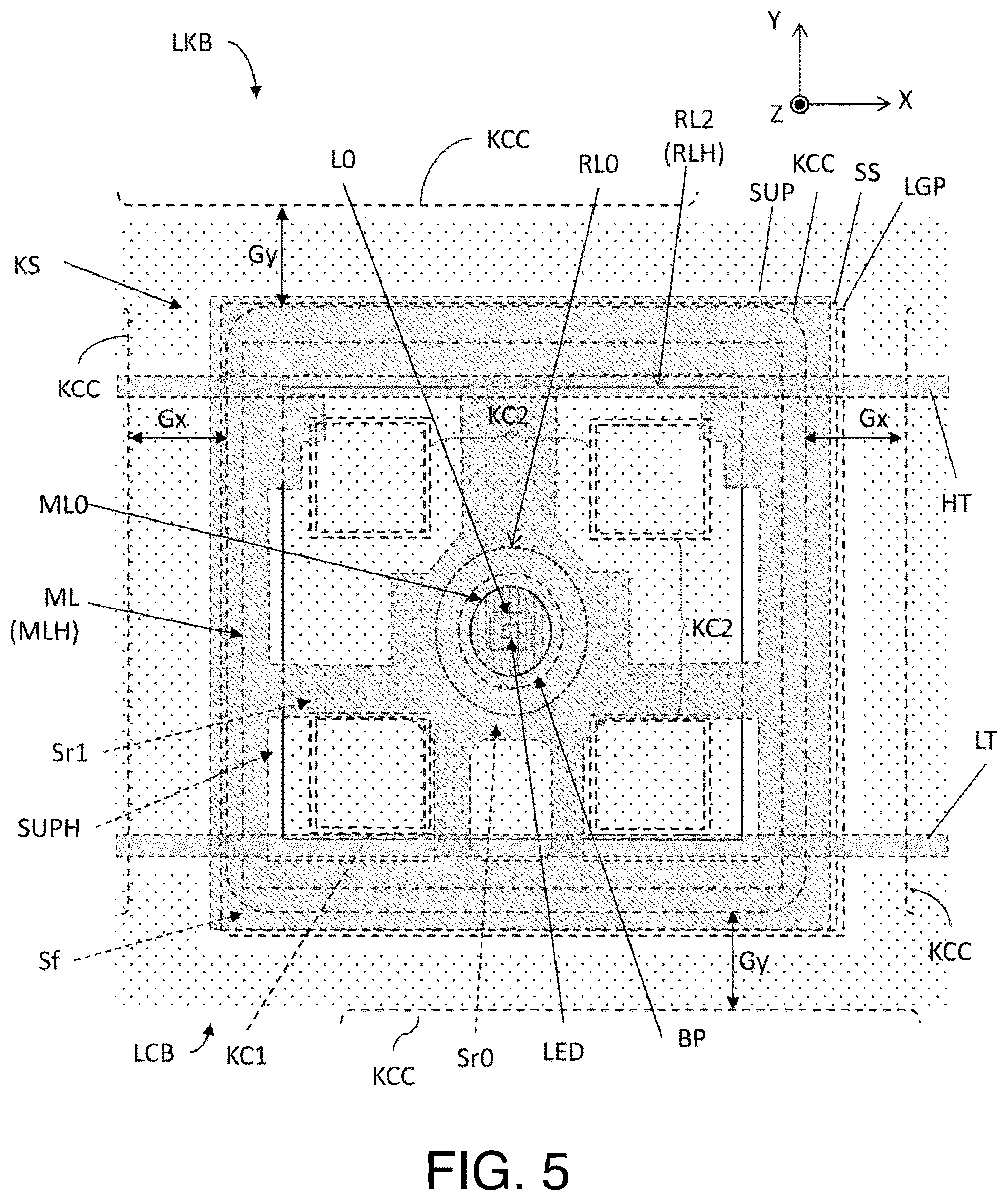 Patent US12586741 Figure 5 – Backlight module for lighting keyboard