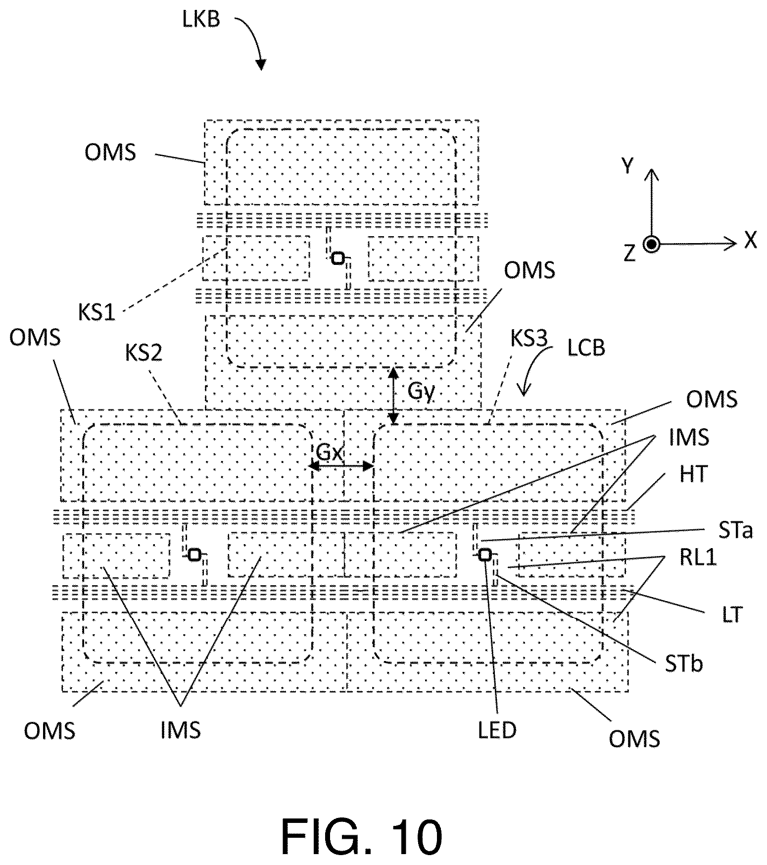 Patent US12586741 Figure 10 – Backlight module for lighting keyboard