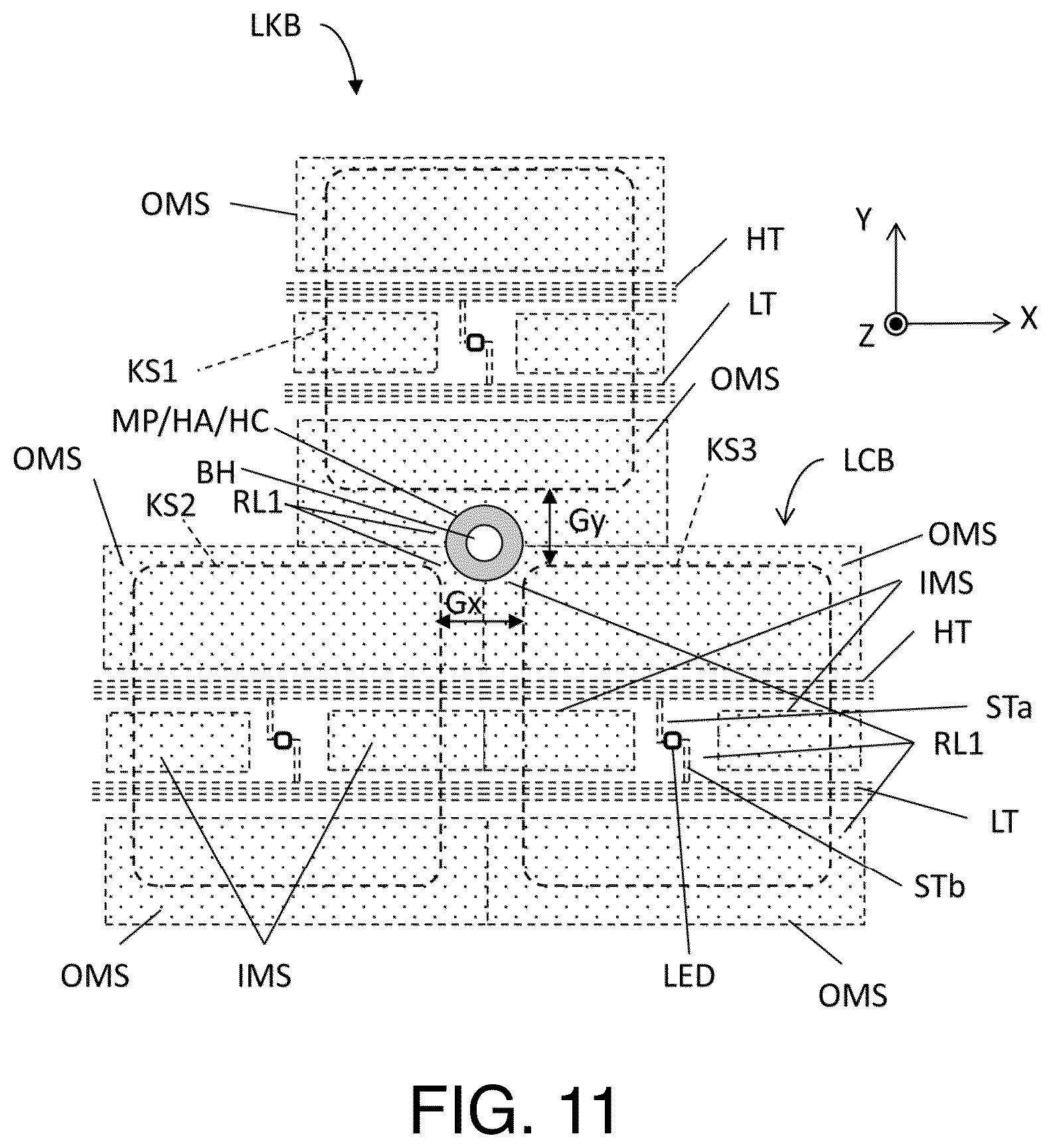 Patent US12586741 Figure 11 – Backlight module for lighting keyboard