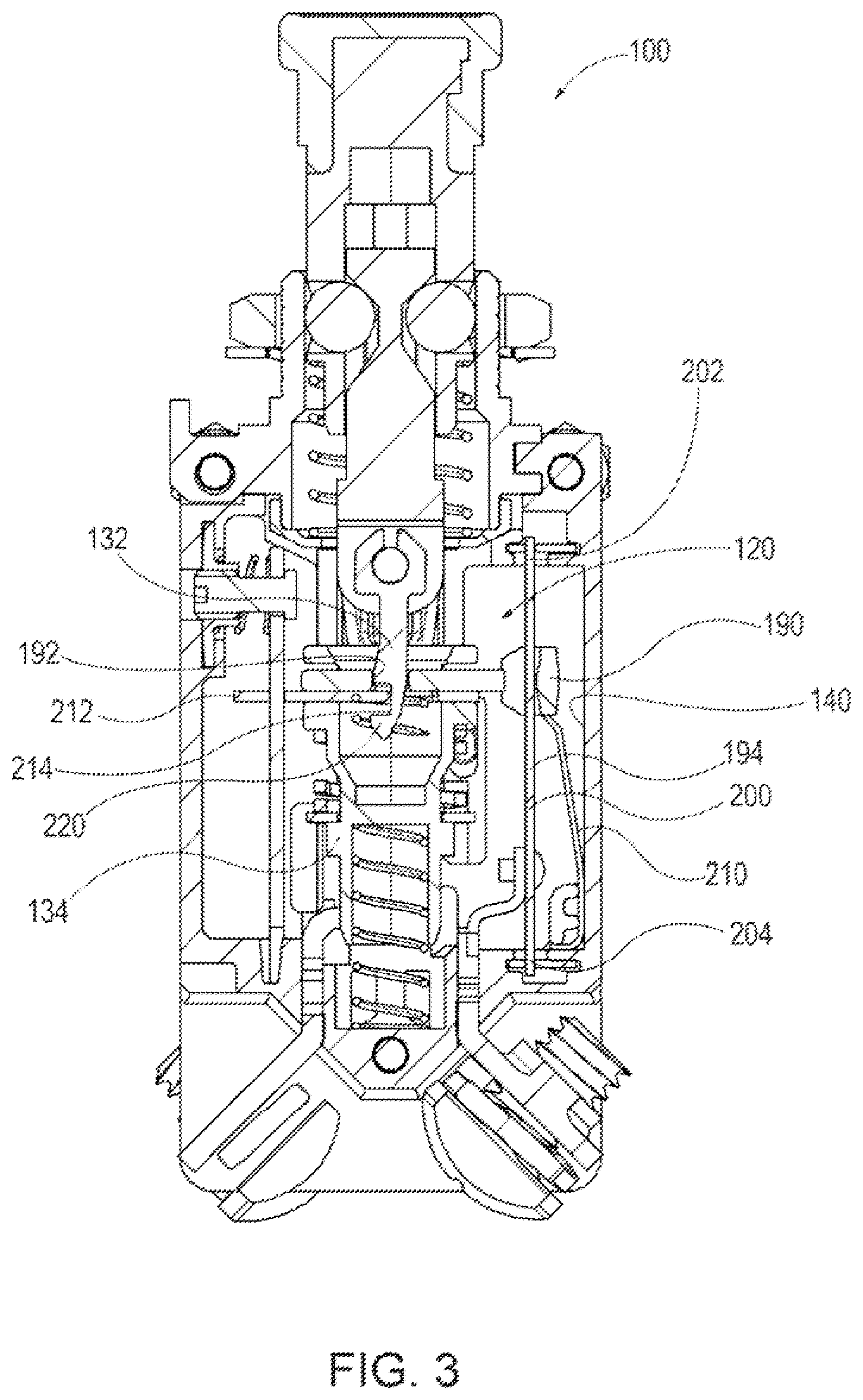 Patent US12586746 Figure 3 – Circuit breaker trip mechanism assembly