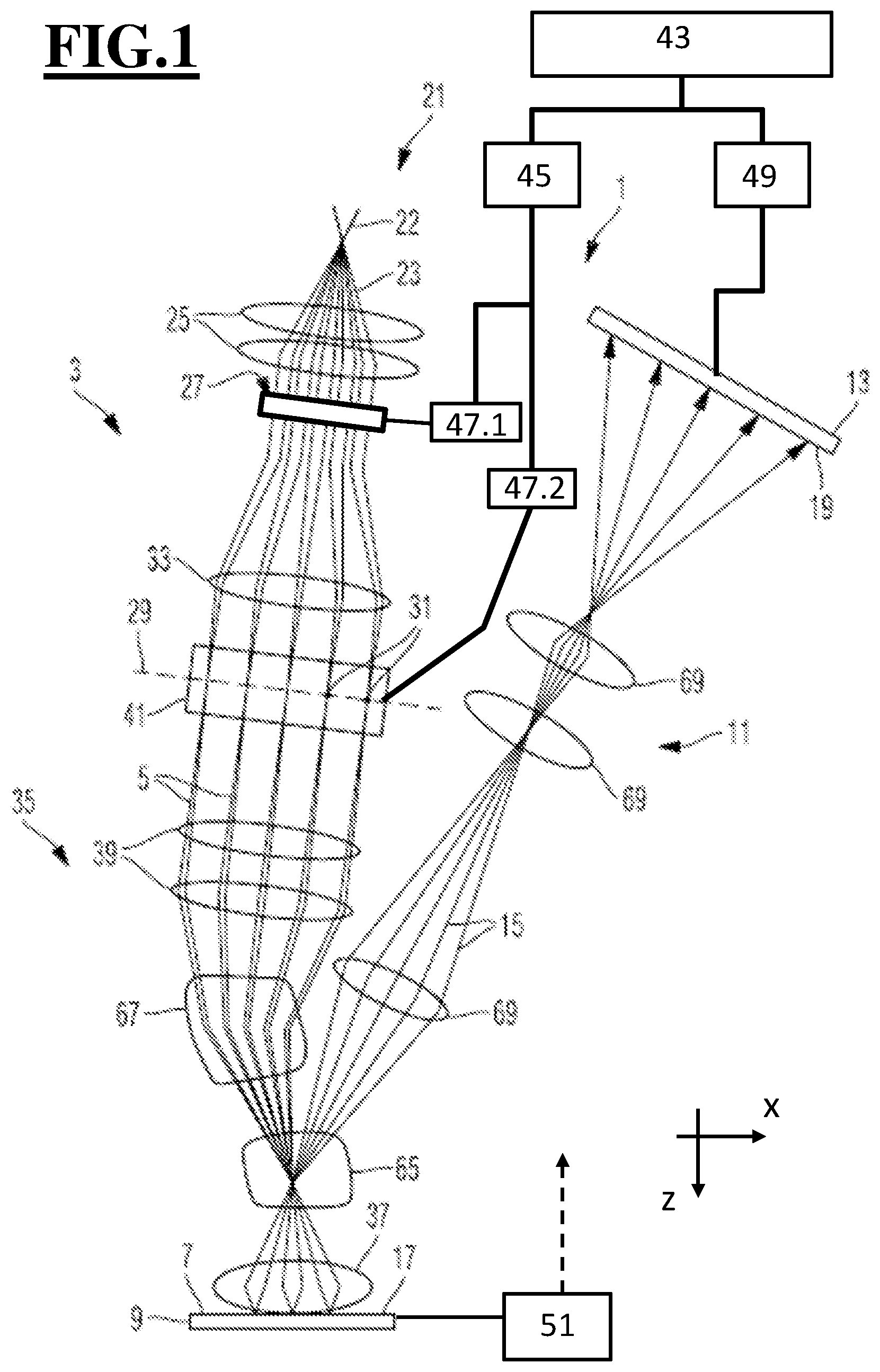 Patent US12586749 — Certain improvements of multi-beam generating and multi-beam deflecting units — Figure 1