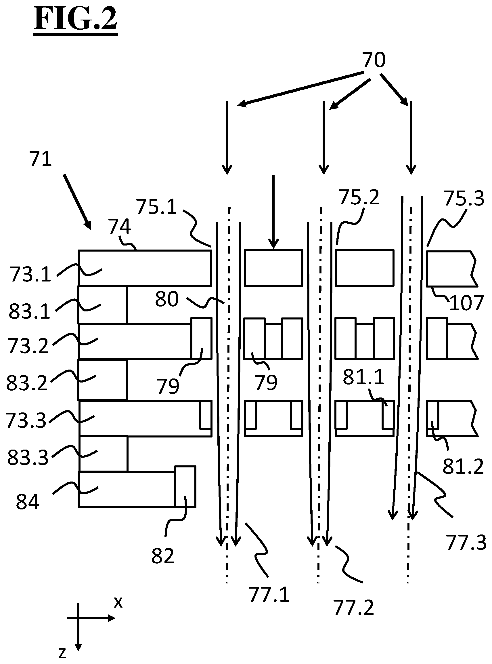 Patent US12586749 Figure 2 – Certain improvements of multi-beam generating and multi-beam deflecting units