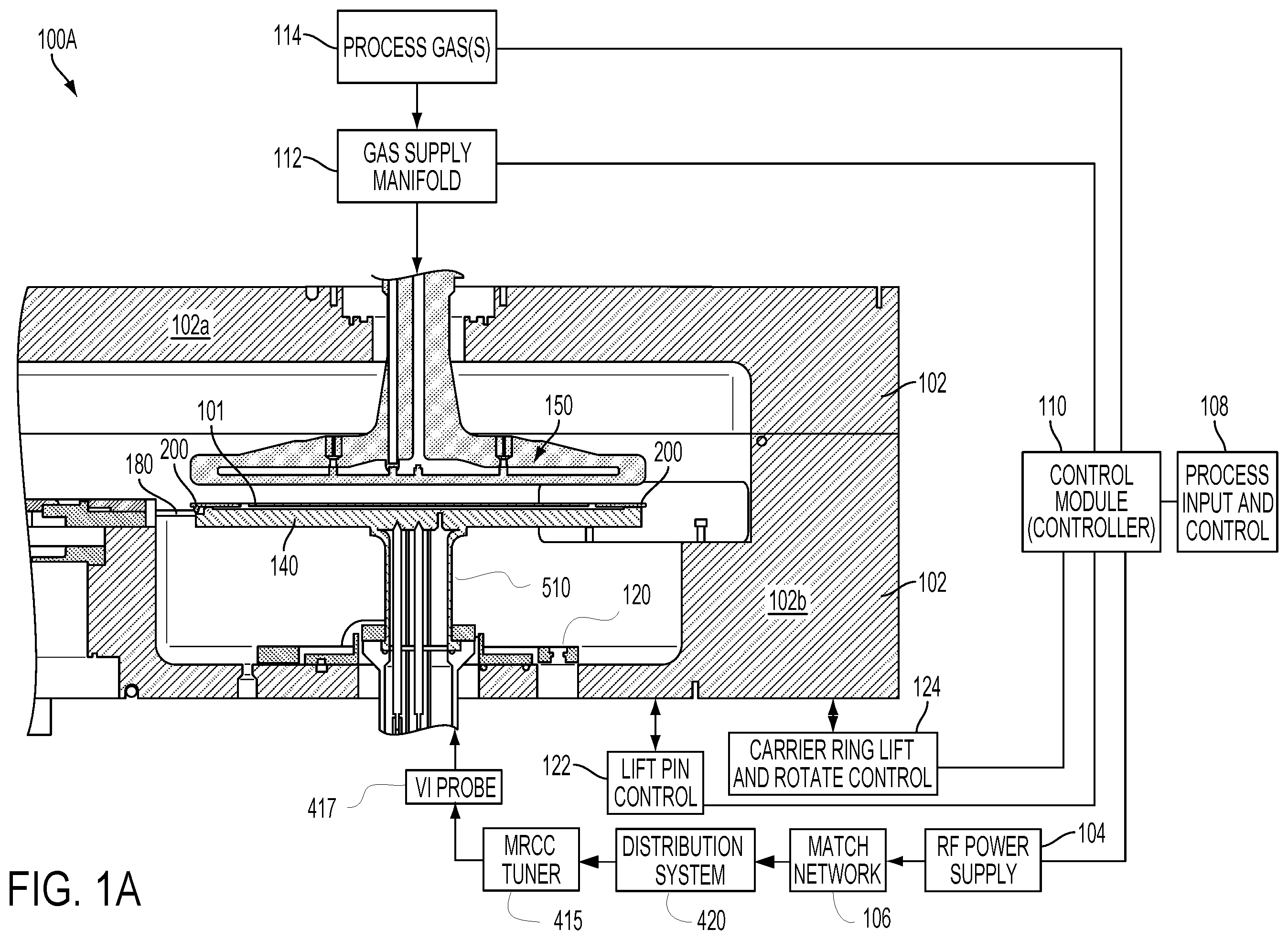 Patent US12586757 Figure 1 – Modular recipe controlled calibration (MRCC) apparatus used to balance plasma in multiple station system