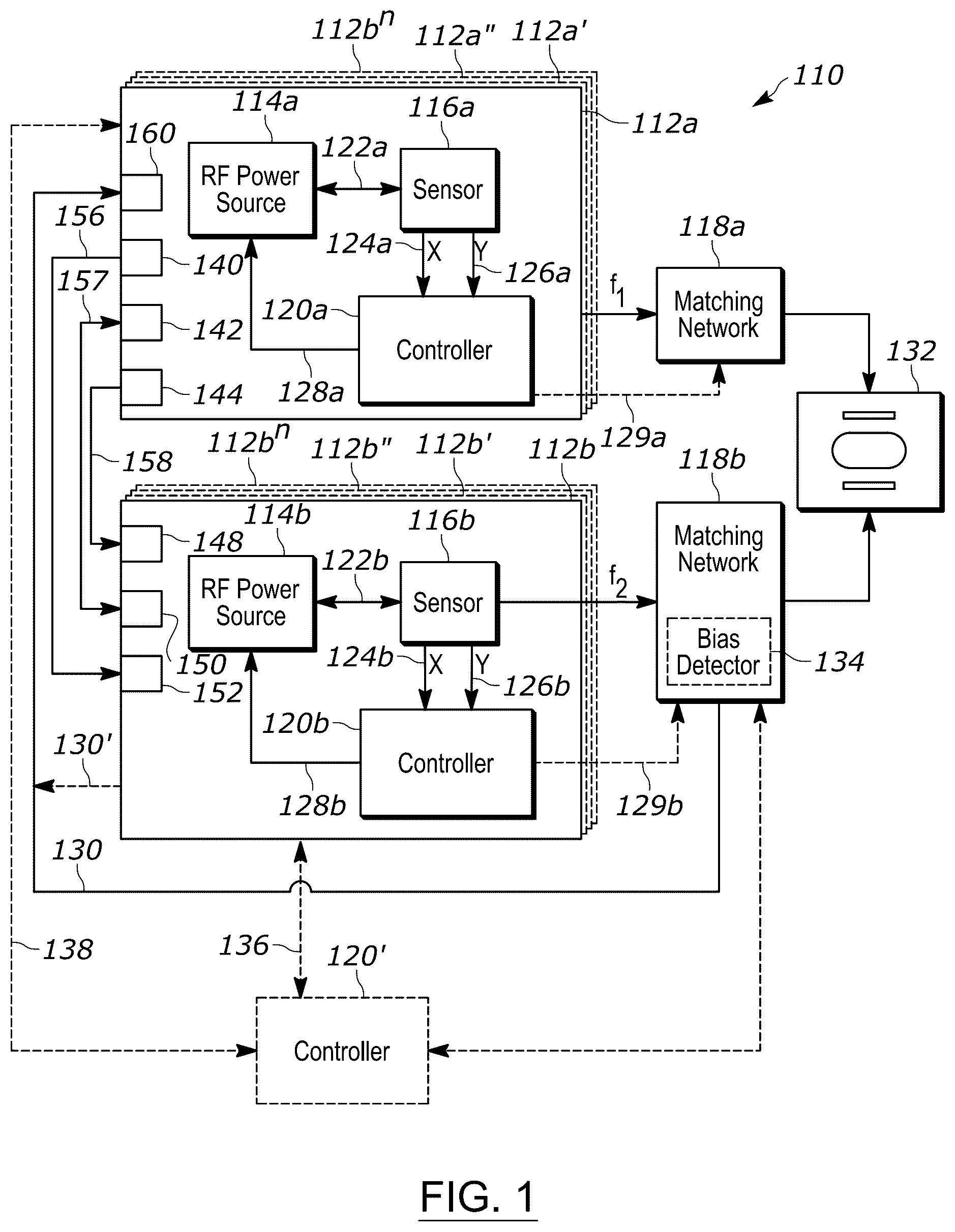 Patent US12586759 Figure 1 – Pulsed RF plasma generator with high dynamic range