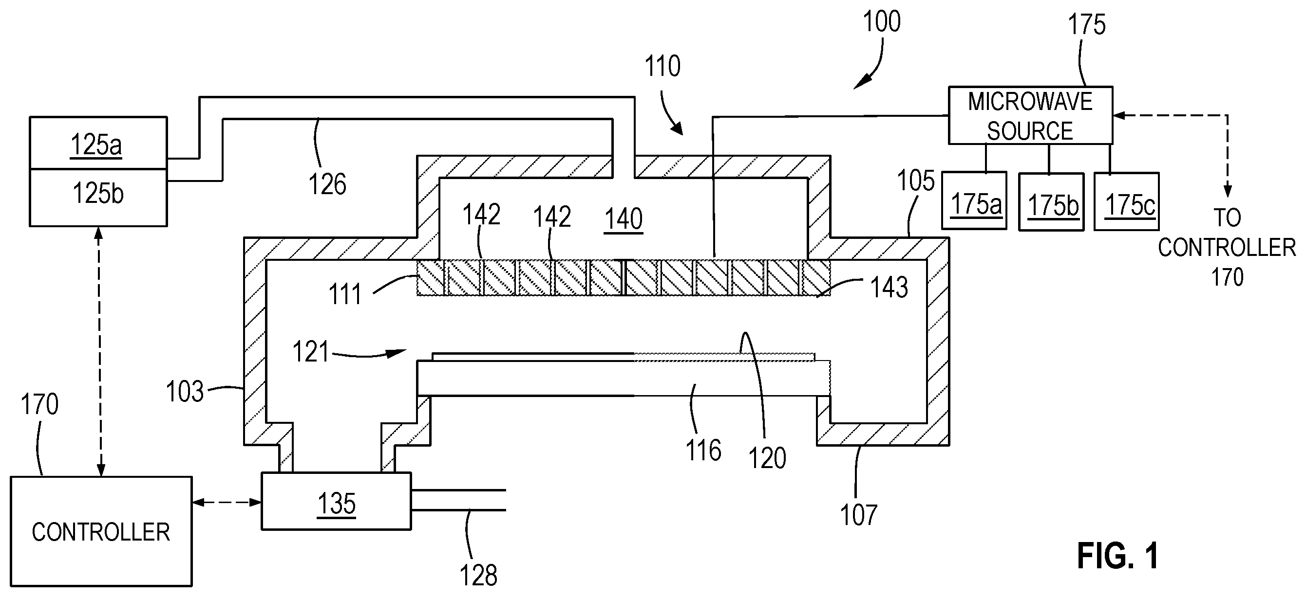 Patent US12586764 Figure 1 – Plasma showerhead treatment methods