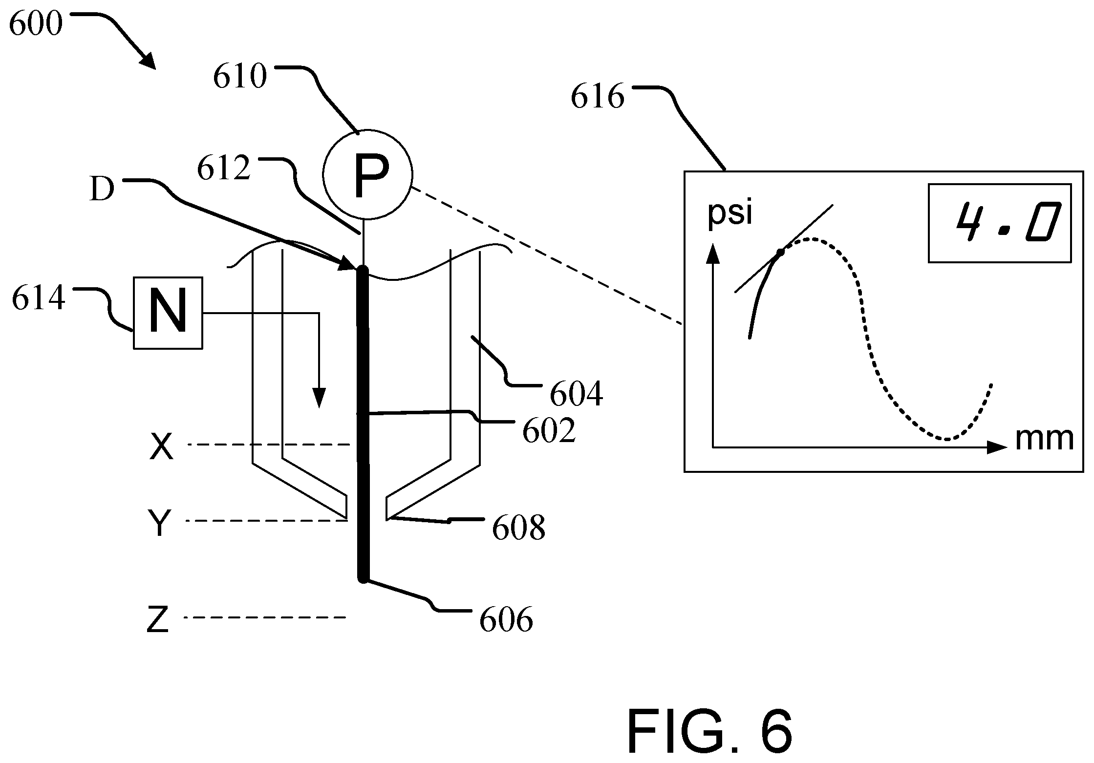 Patent US12586771 Figure 6 – Electrode protrusion adjustment for maximizing pressure drop across liquid transport conduit