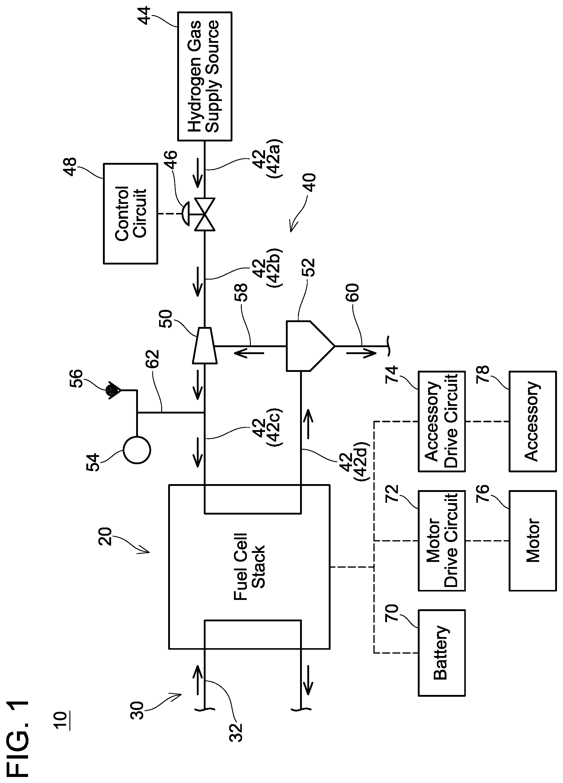 Patent US12586802 Figure 1 – Fuel cell system