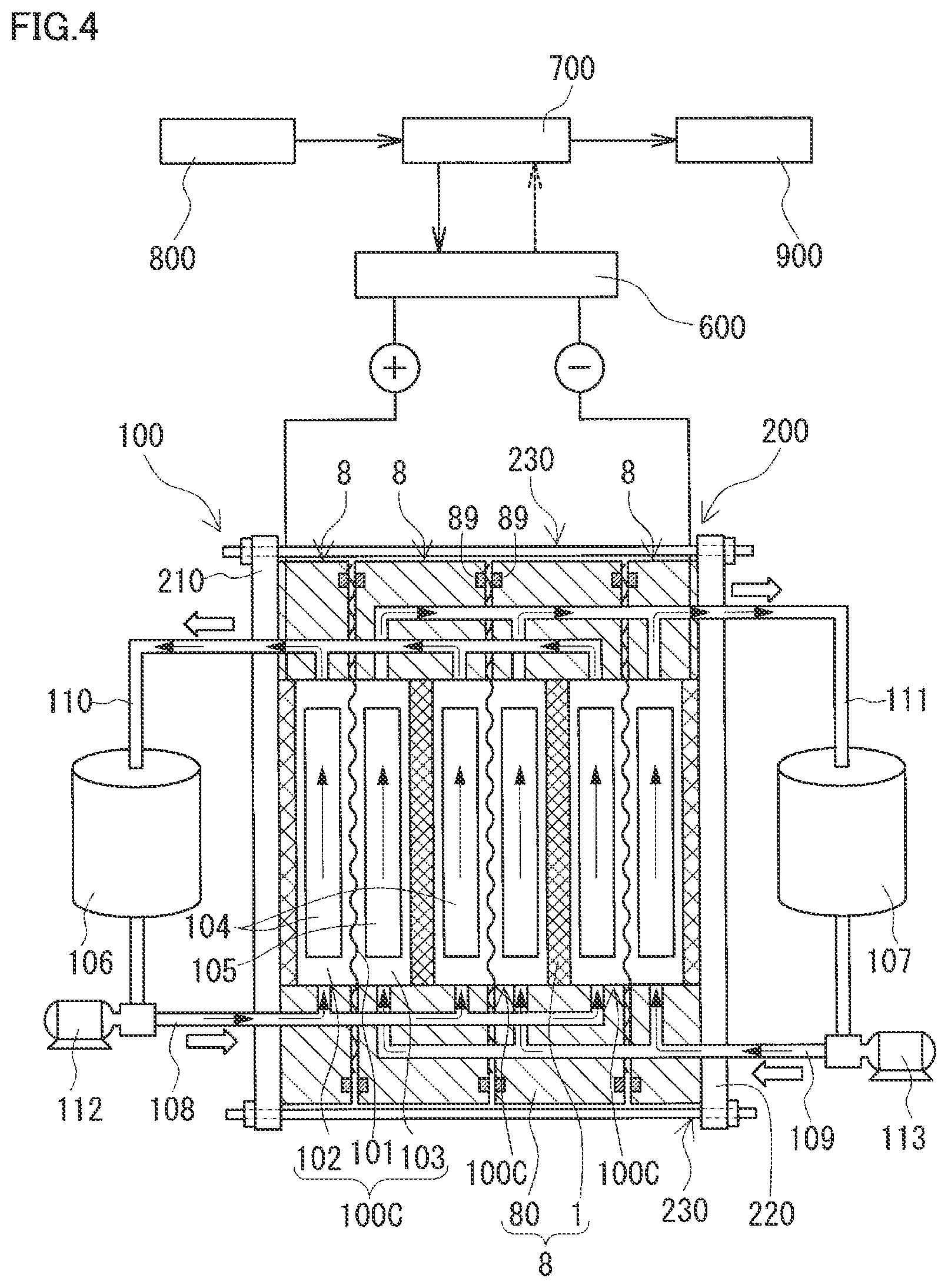 Patent US12586806 Figure 3 – Bipolar plate, cell frame, battery cell, cell stack, and redox flow battery